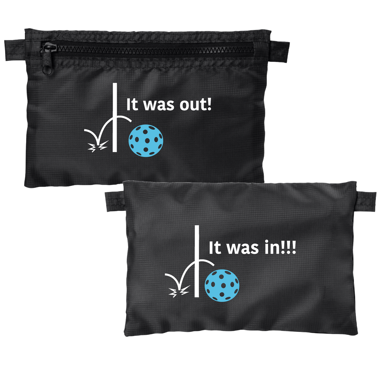 It was out! It was in!!! | Pickleball Cosmetic Stash Pouch Bag | Small Size Court Stash Bag