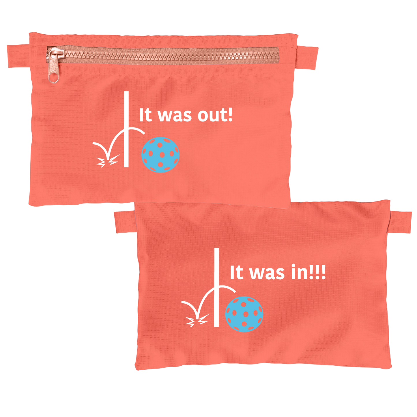 It was out! It was in!!! | Pickleball Cosmetic Stash Pouch Bag | Small Size Court Stash Bag
