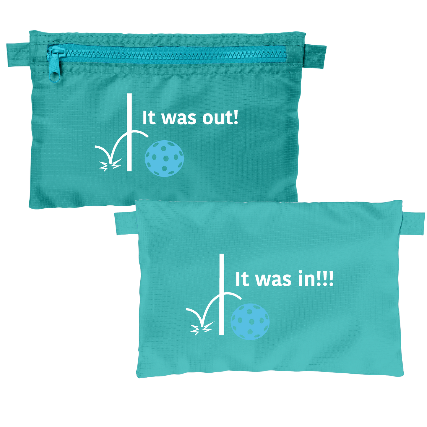 It was out! It was in!!! | Pickleball Cosmetic Stash Pouch Bag | Small Size Court Stash Bag