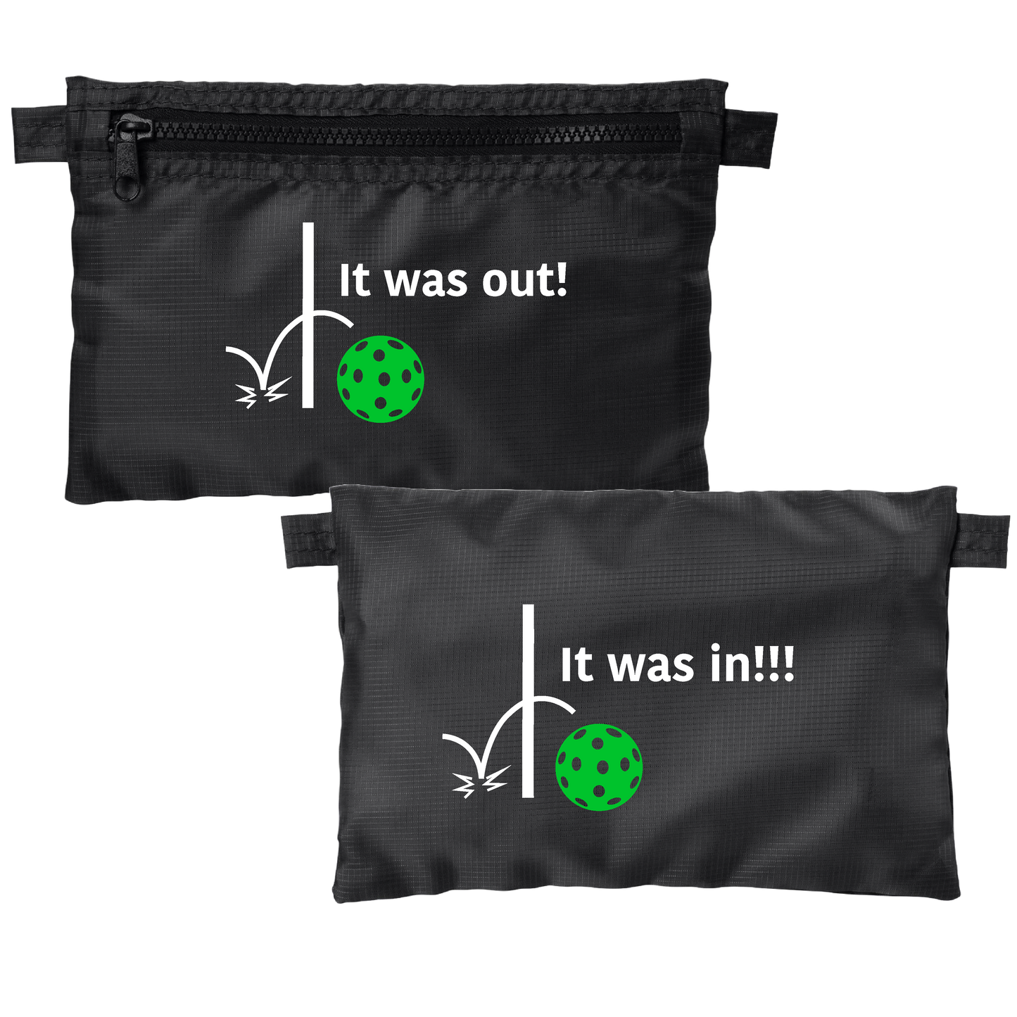 It was out! It was in!!! | Pickleball Cosmetic Stash Pouch Bag | Small Size Court Stash Bag