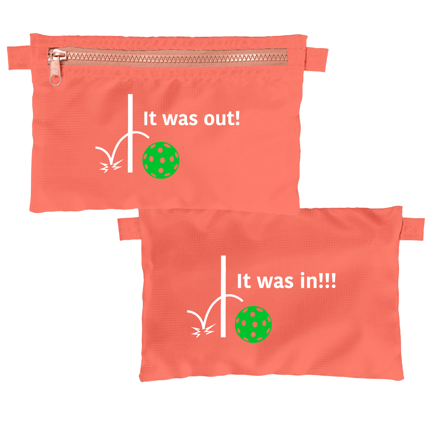 It was out! It was in!!! | Pickleball Cosmetic Stash Pouch Bag | Small Size Court Stash Bag