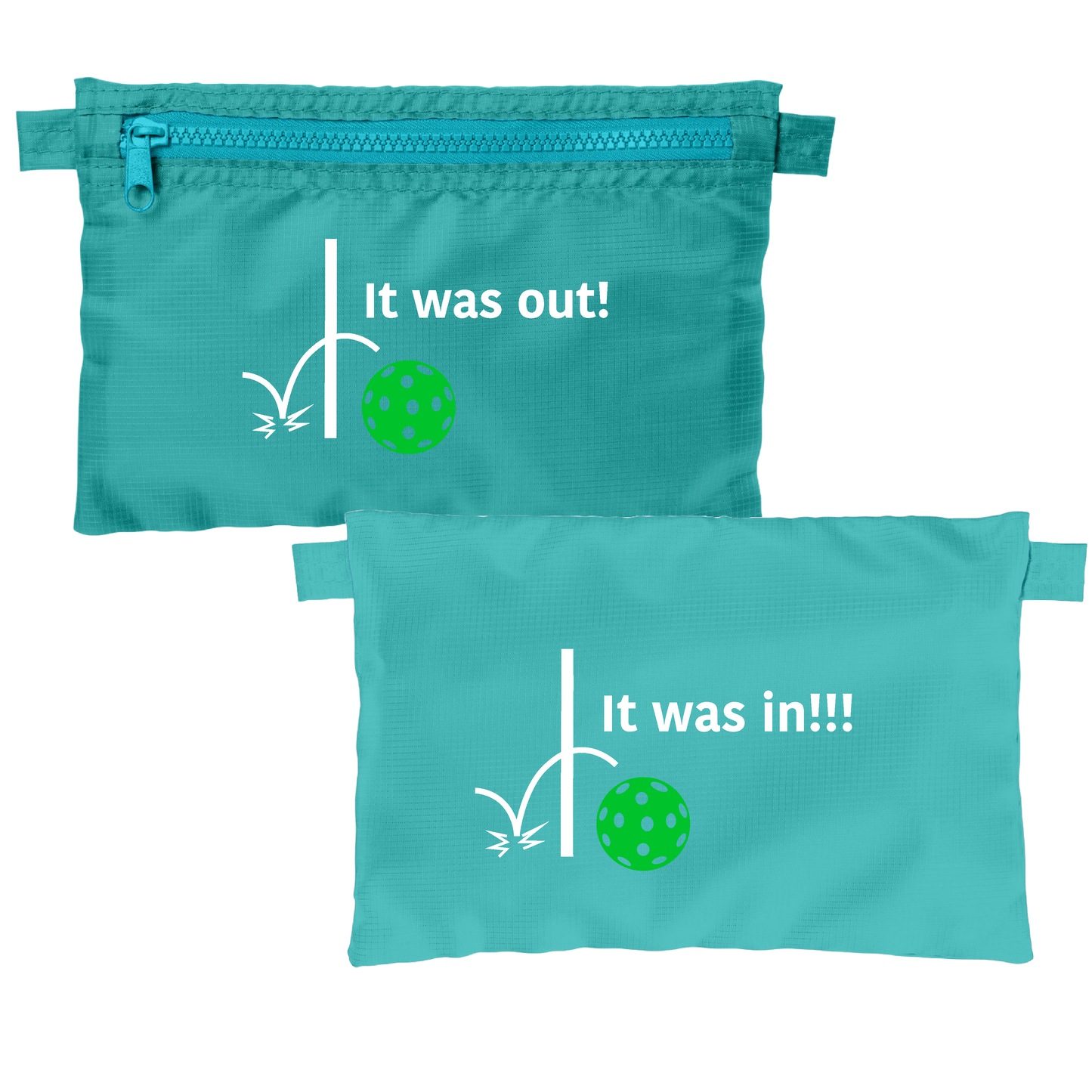 It was out! It was in!!! | Pickleball Cosmetic Stash Pouch Bag | Small Size Court Stash Bag