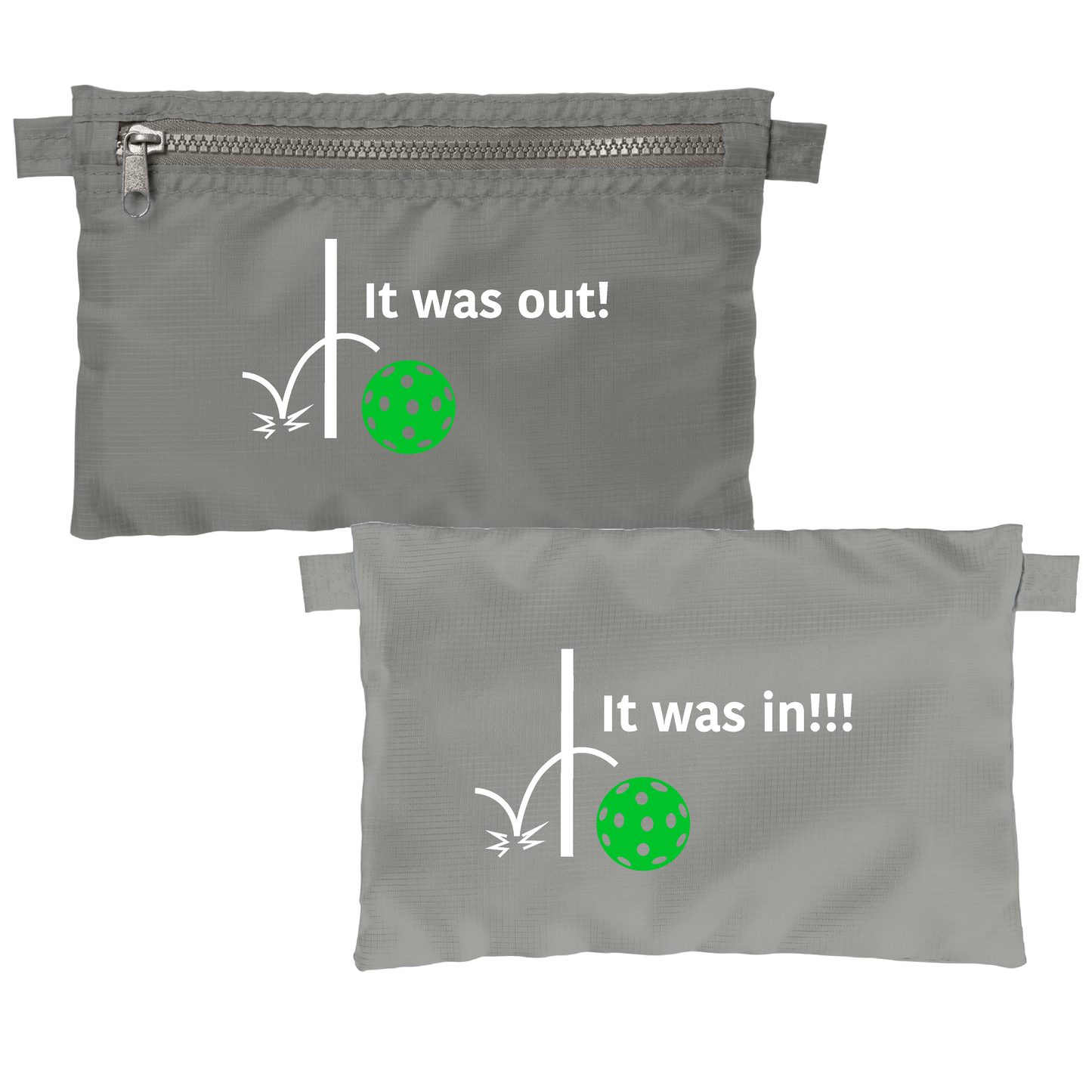It was out! It was in!!! | Pickleball Cosmetic Stash Pouch Bag | Small Size Court Stash Bag