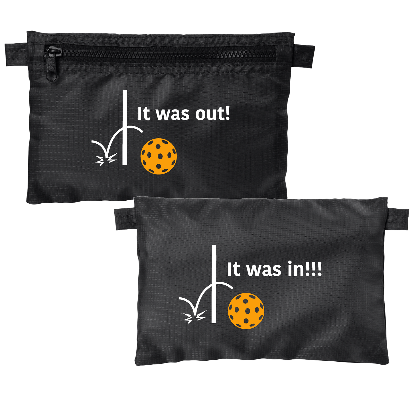 It was out! It was in!!! | Pickleball Cosmetic Stash Pouch Bag | Small Size Court Stash Bag