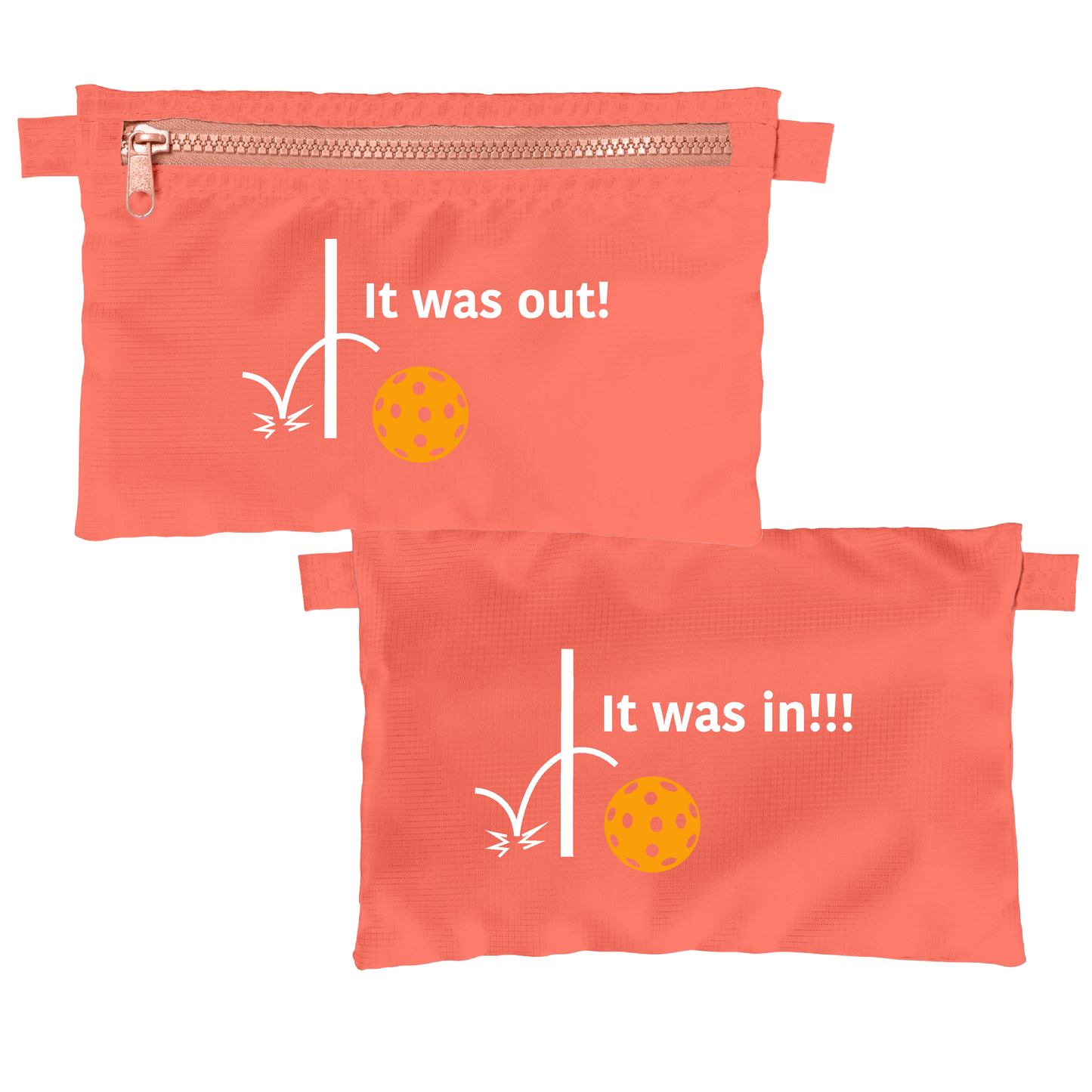 It was out! It was in!!! | Pickleball Cosmetic Stash Pouch Bag | Small Size Court Stash Bag