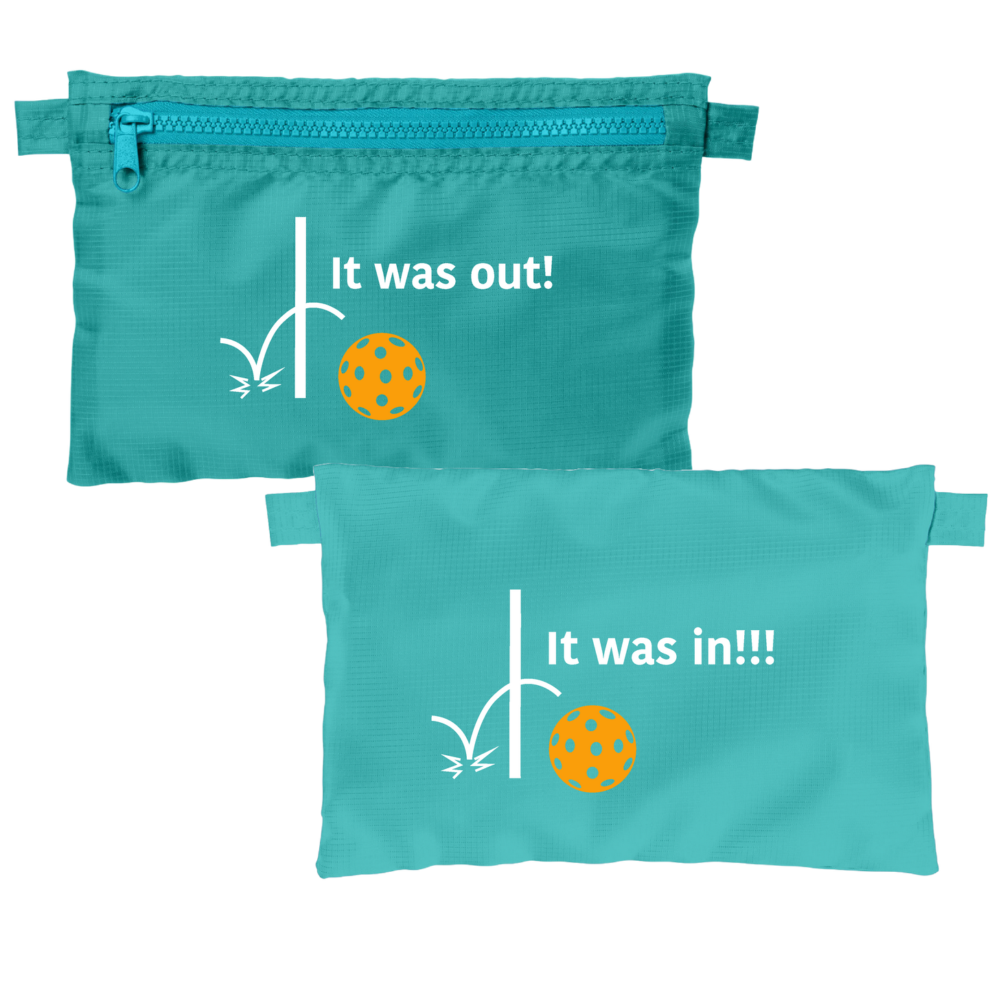 It was out! It was in!!! | Pickleball Cosmetic Stash Pouch Bag | Small Size Court Stash Bag