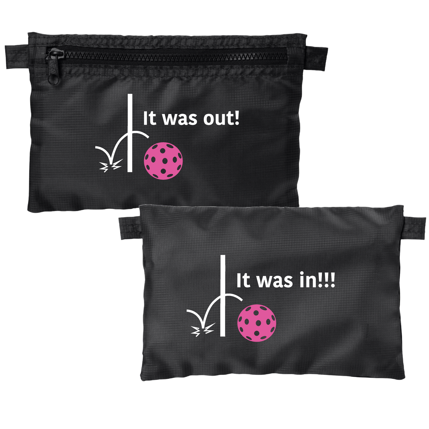 It was out! It was in!!! | Pickleball Cosmetic Stash Pouch Bag | Small Size Court Stash Bag