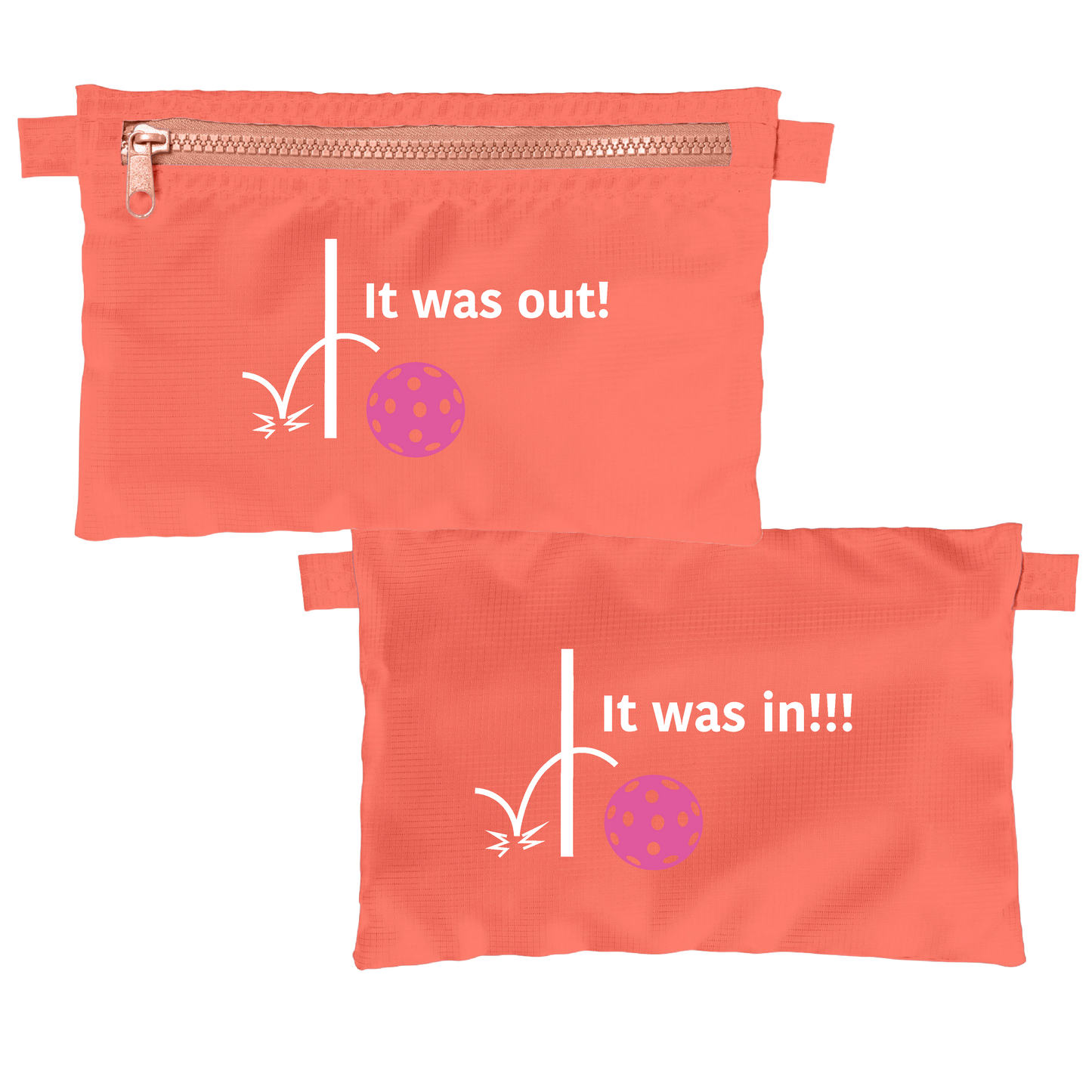 It was out! It was in!!! | Pickleball Cosmetic Stash Pouch Bag | Small Size Court Stash Bag