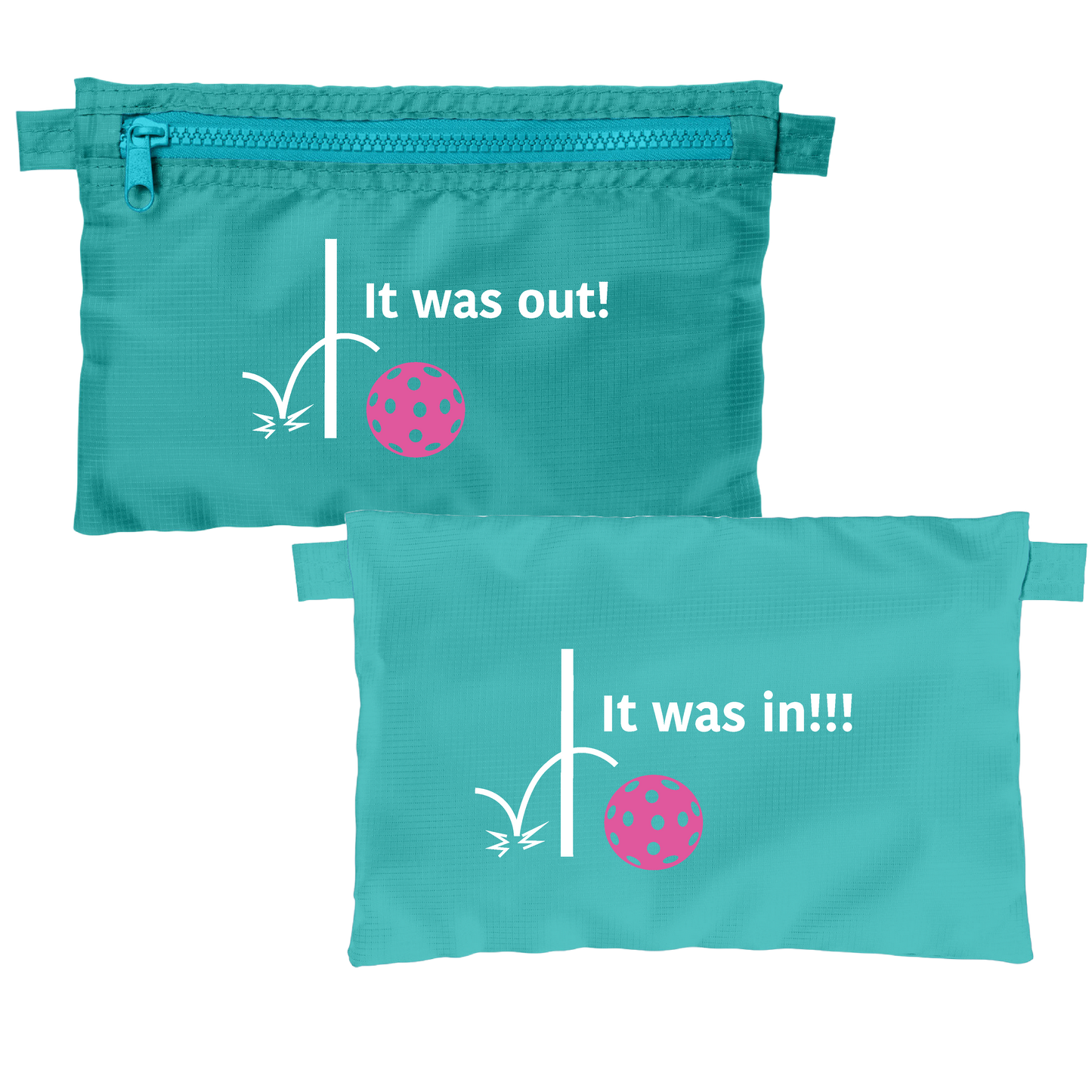 It was out! It was in!!! | Pickleball Cosmetic Stash Pouch Bag | Small Size Court Stash Bag