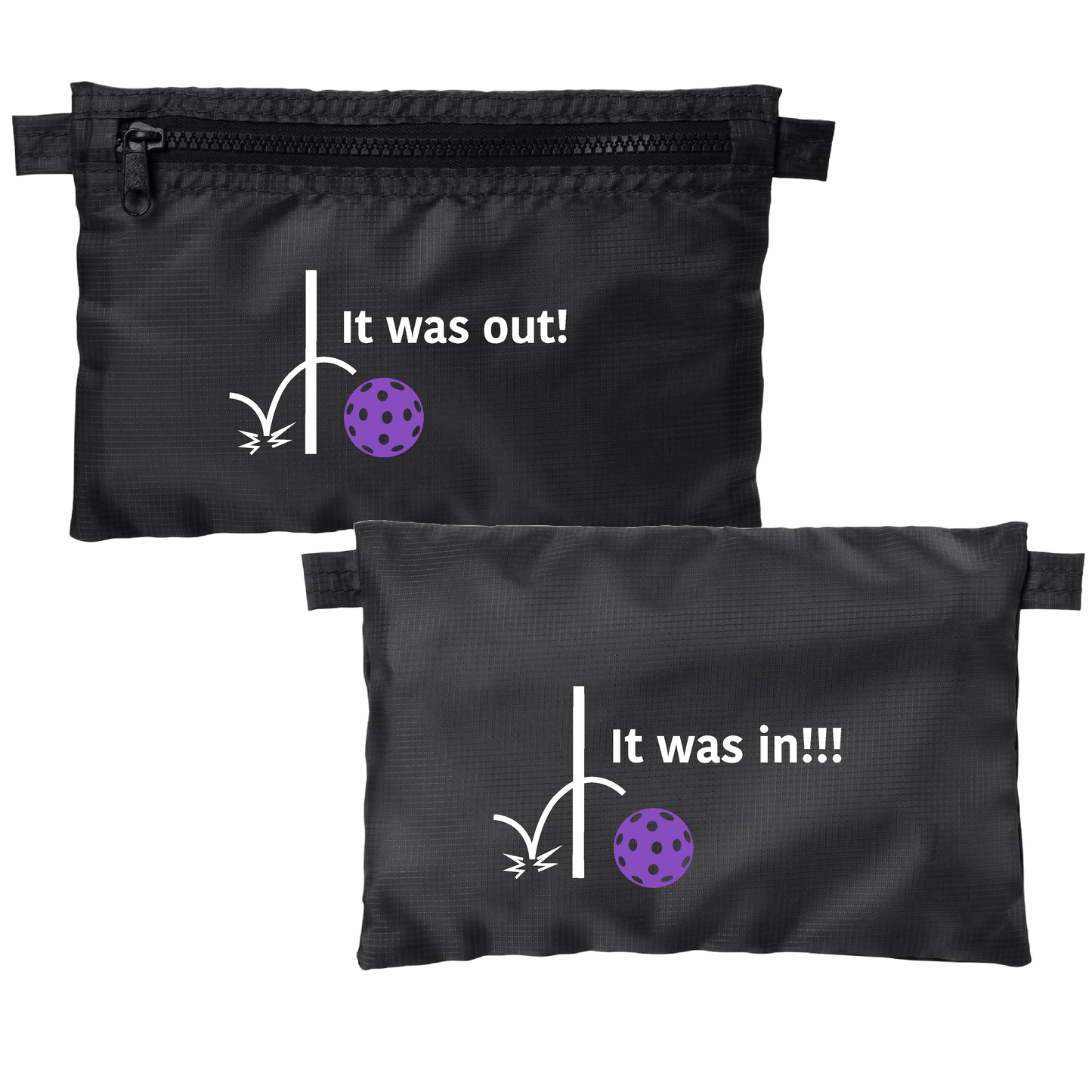 It was out! It was in!!! | Pickleball Cosmetic Stash Pouch Bag | Small Size Court Stash Bag