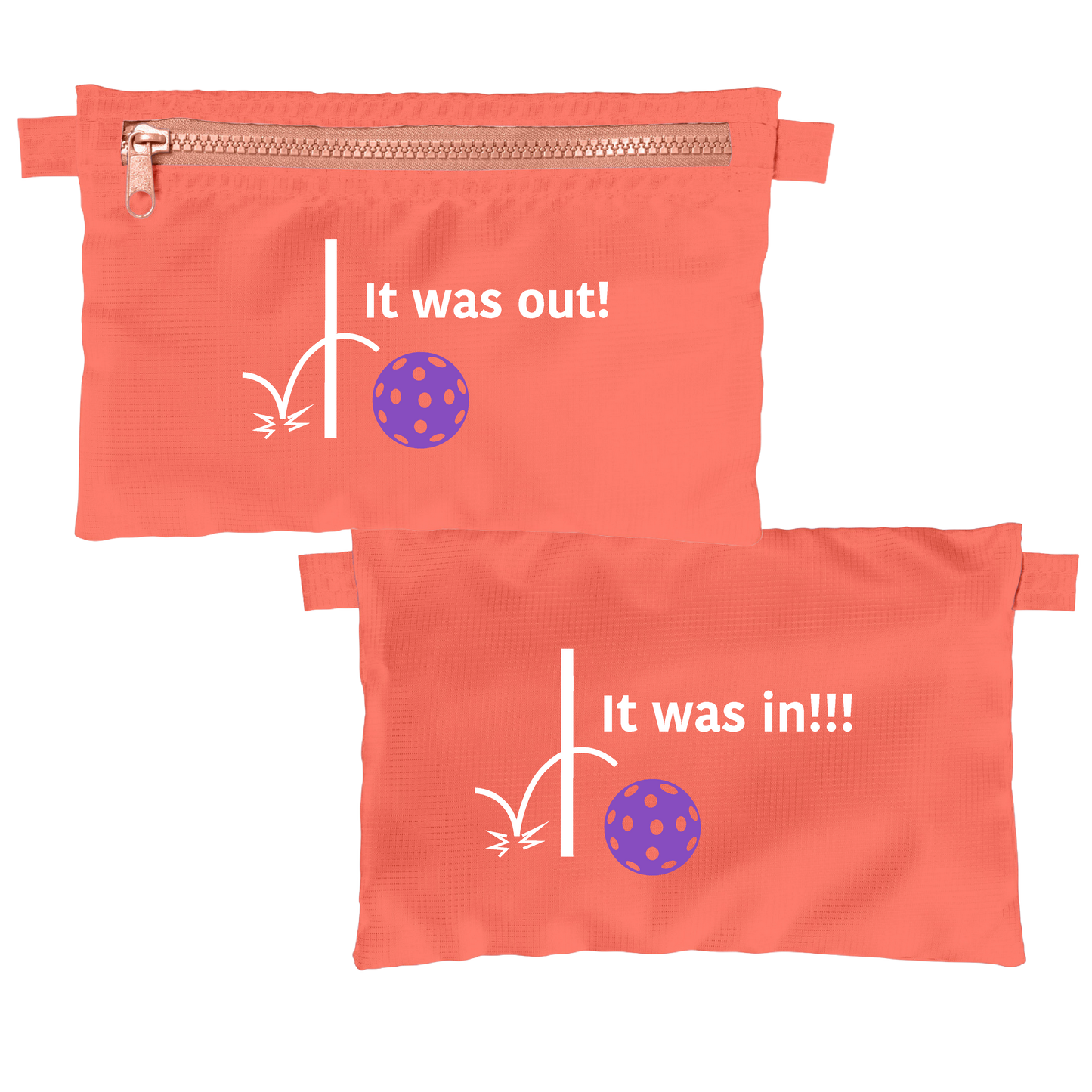 It was out! It was in!!! | Pickleball Cosmetic Stash Pouch Bag | Small Size Court Stash Bag