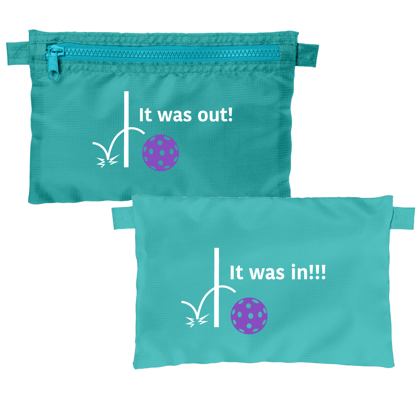 It was out! It was in!!! | Pickleball Cosmetic Stash Pouch Bag | Small Size Court Stash Bag