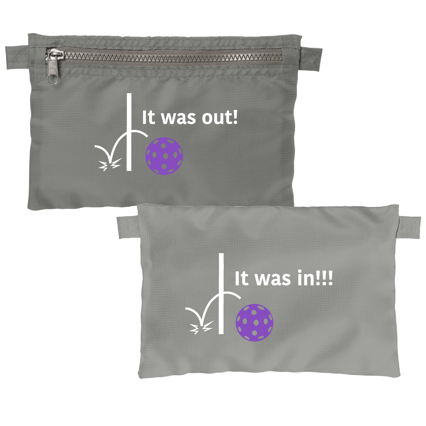 It was out! It was in!!! | Pickleball Cosmetic Stash Pouch Bag | Small Size Court Stash Bag
