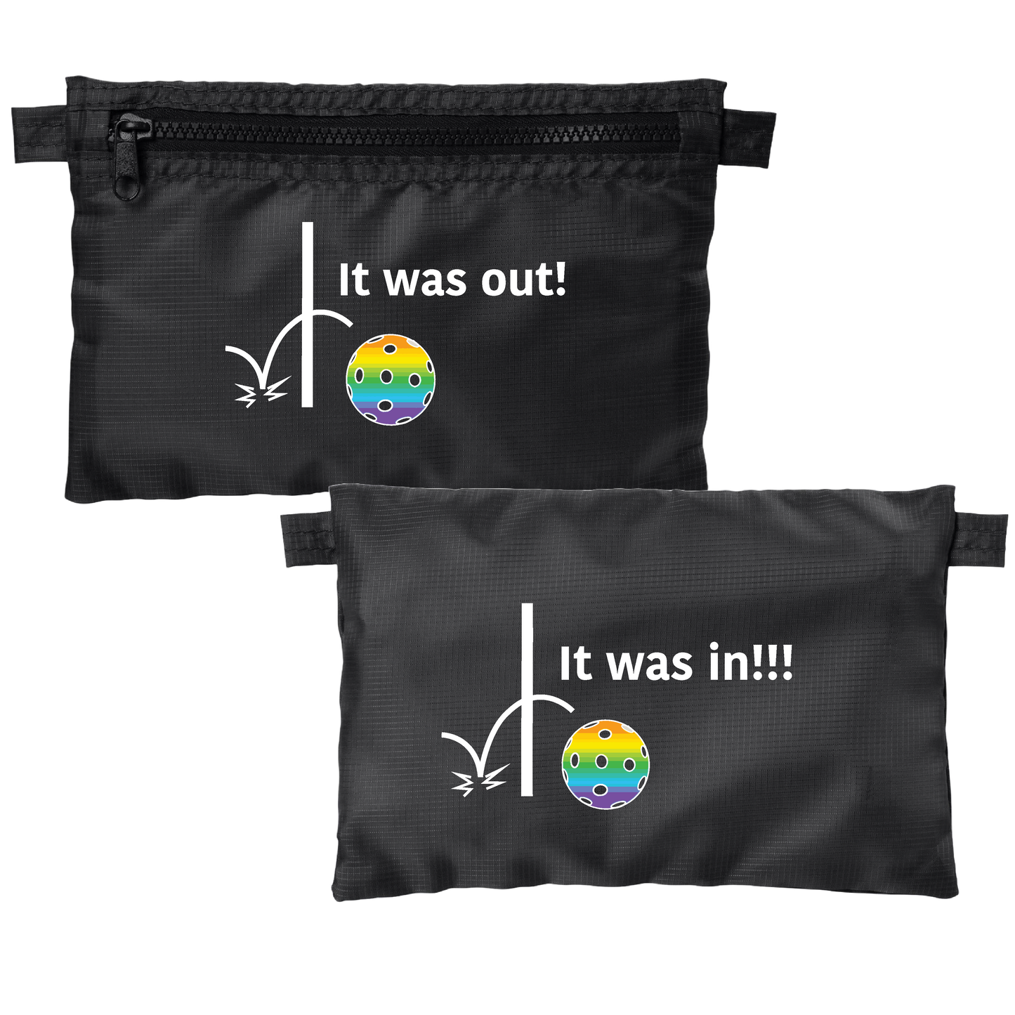 It was out! It was in!!! | Pickleball Cosmetic Stash Pouch Bag | Small Size Court Stash Bag