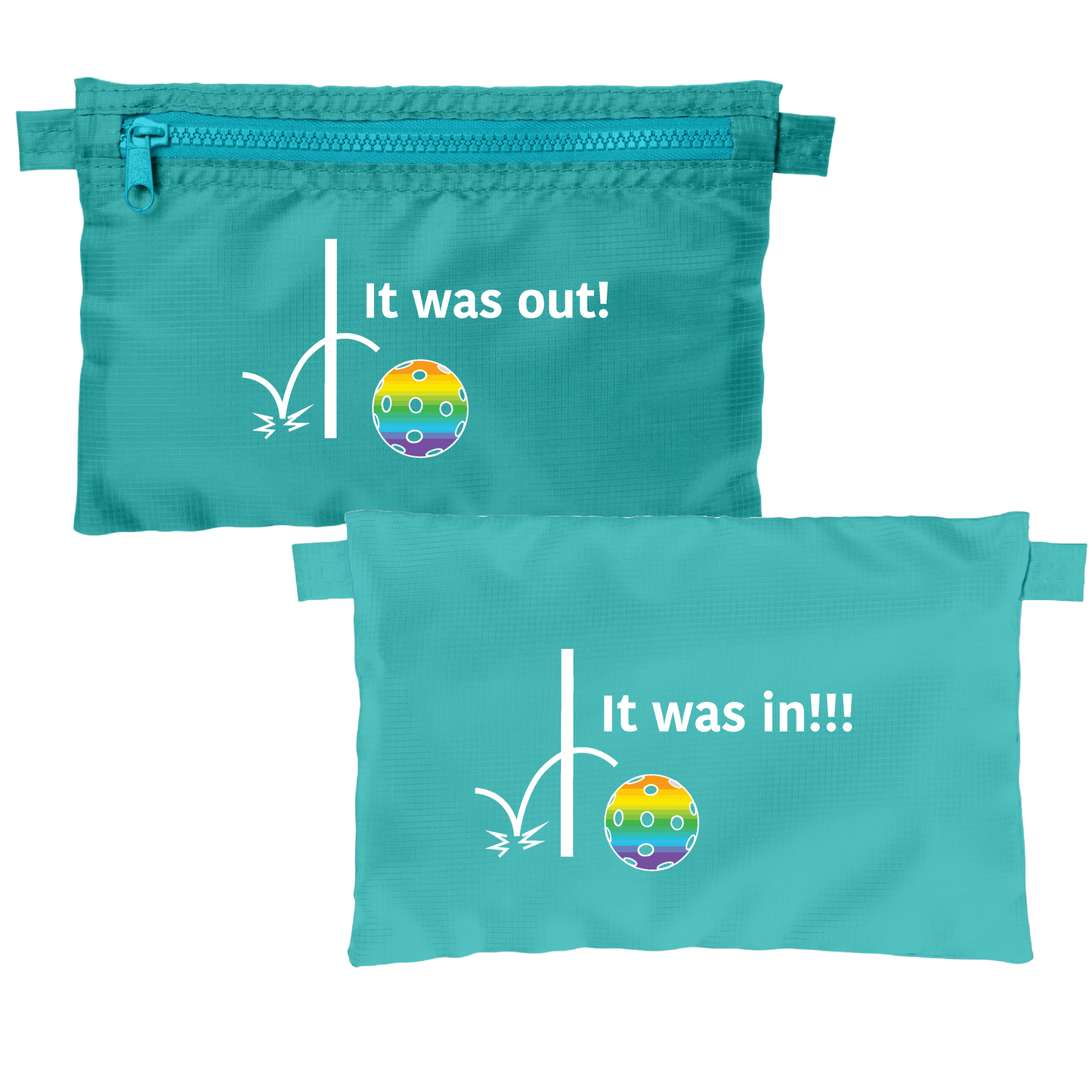 It was out! It was in!!! | Pickleball Cosmetic Stash Pouch Bag | Small Size Court Stash Bag