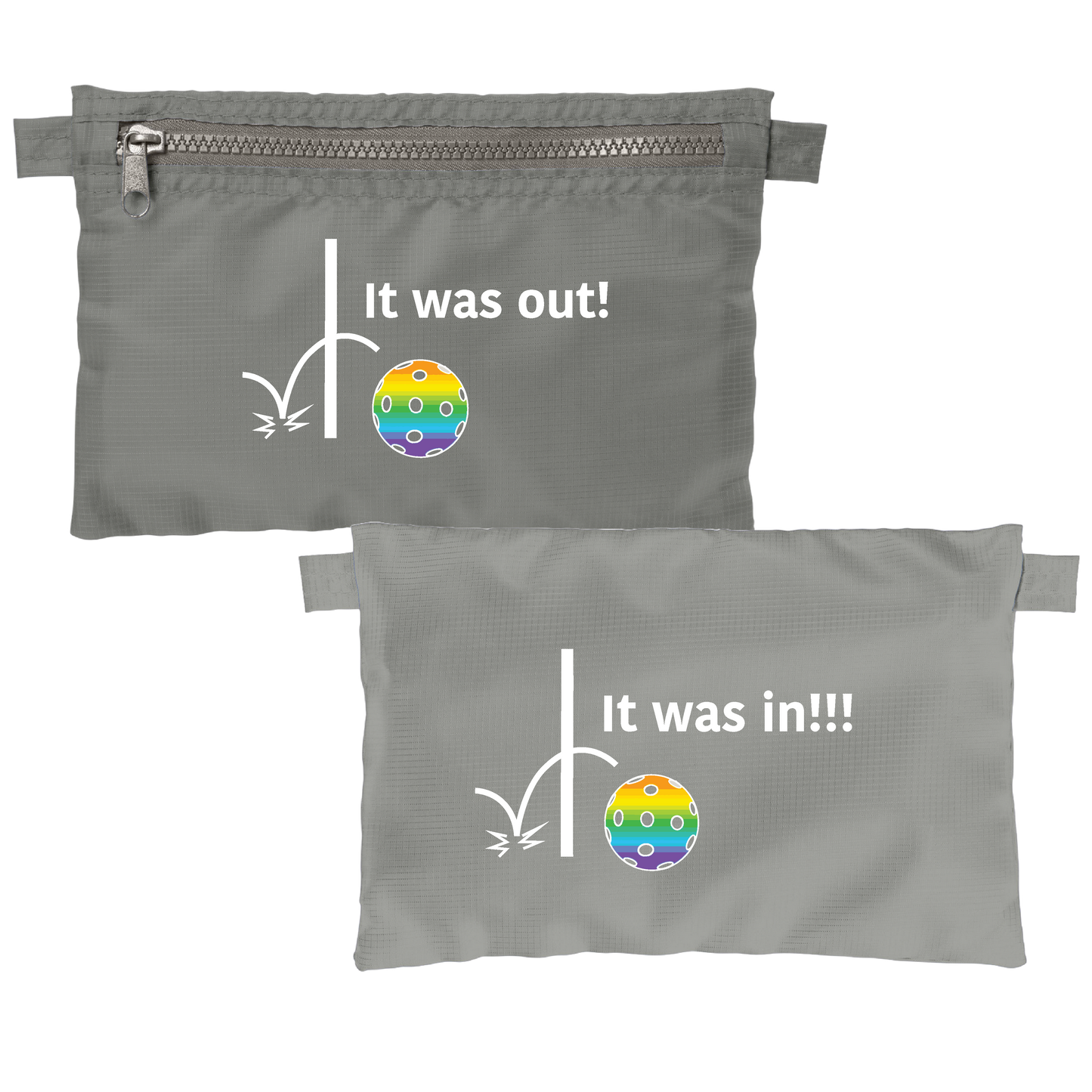 It was out! It was in!!! | Pickleball Cosmetic Stash Pouch Bag | Small Size Court Stash Bag