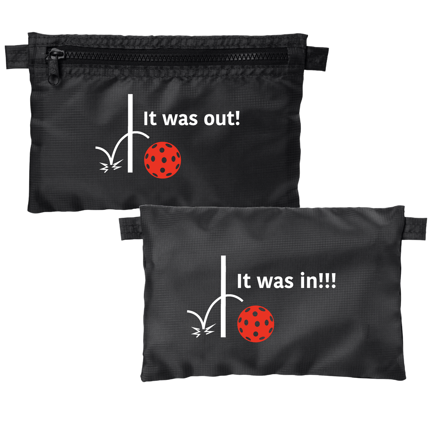 It was out! It was in!!! | Pickleball Cosmetic Stash Pouch Bag | Small Size Court Stash Bag