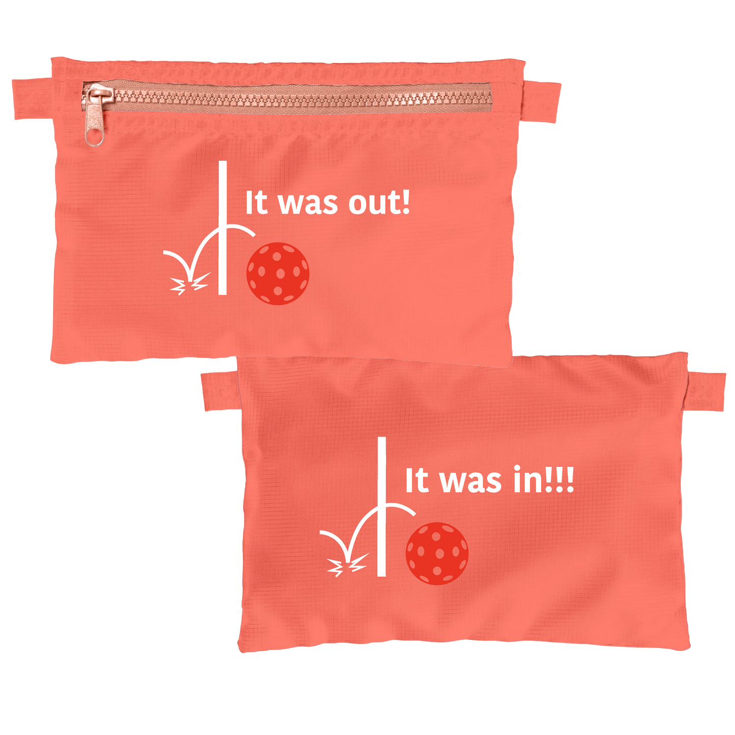 It was out! It was in!!! | Pickleball Cosmetic Stash Pouch Bag | Small Size Court Stash Bag