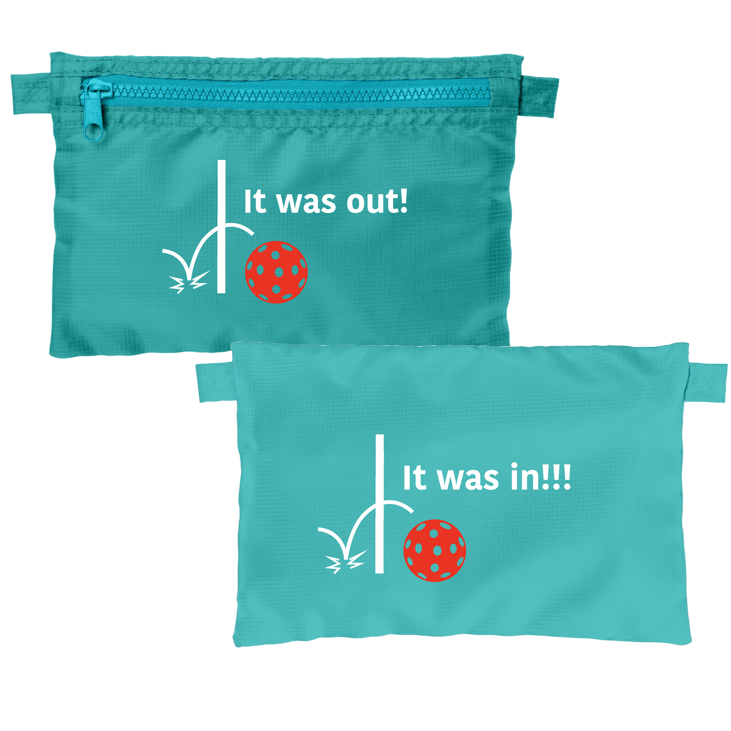 It was out! It was in!!! | Pickleball Cosmetic Stash Pouch Bag | Small Size Court Stash Bag