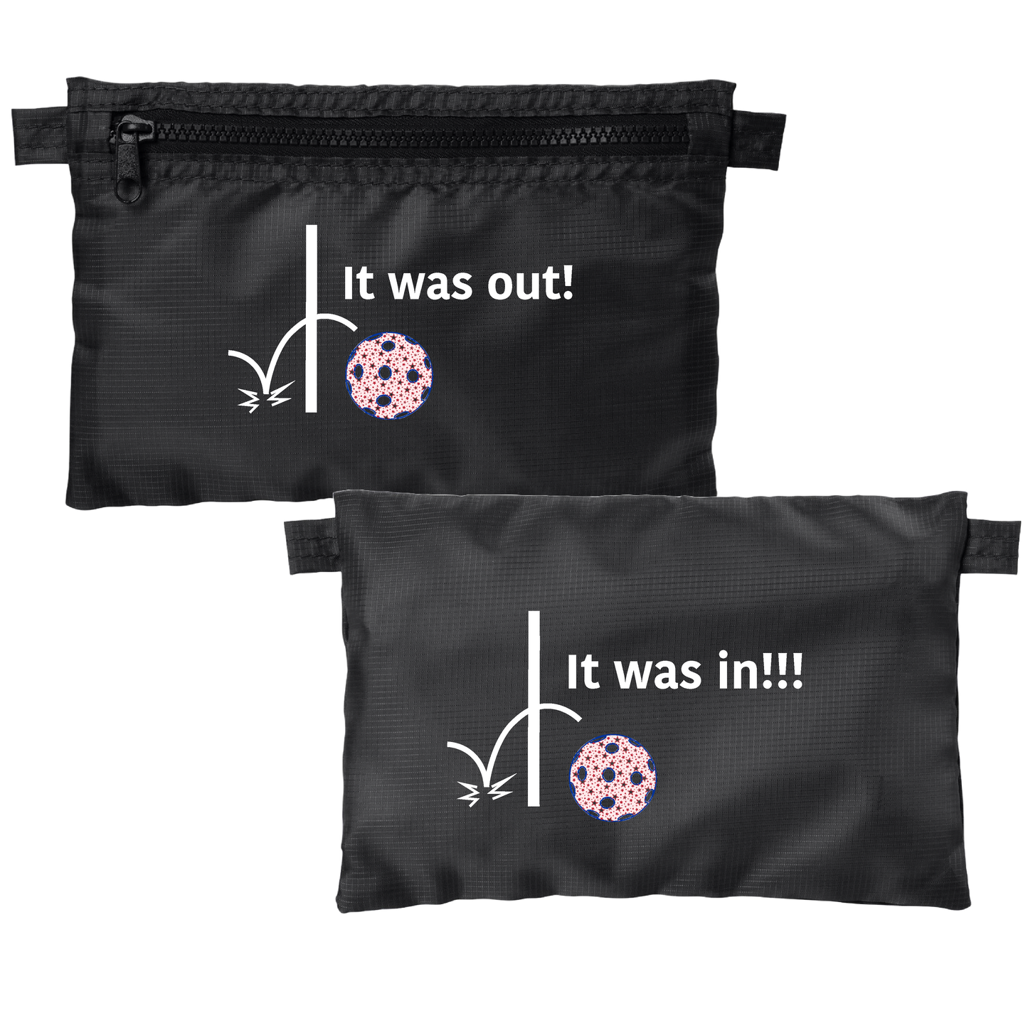 It was out! It was in!!! | Pickleball Cosmetic Stash Pouch Bag | Small Size Court Stash Bag