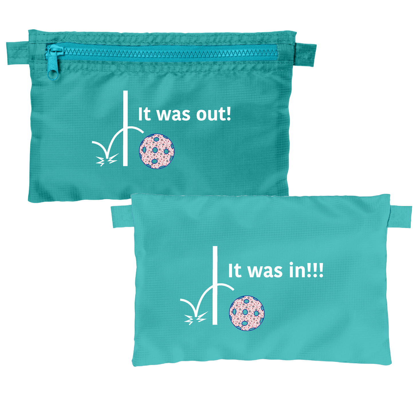 It was out! It was in!!! | Pickleball Cosmetic Stash Pouch Bag | Small Size Court Stash Bag