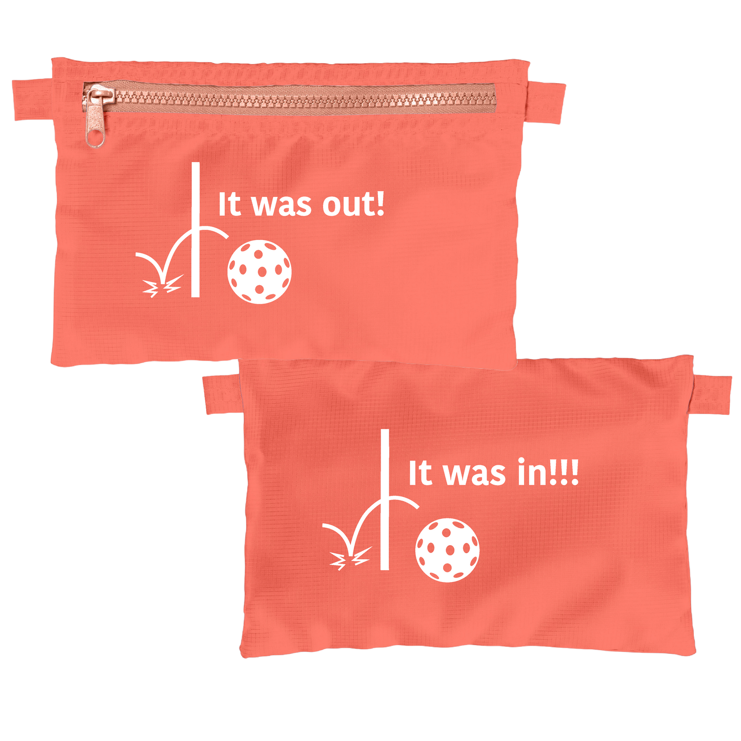 It was out! It was in!!! | Pickleball Cosmetic Stash Pouch Bag | Small Size Court Stash Bag