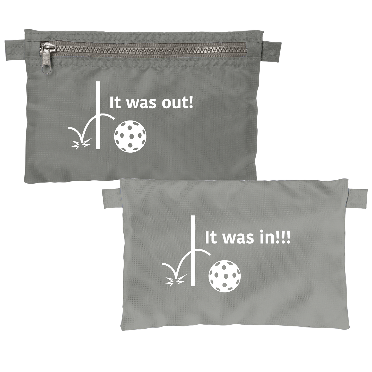 It was out! It was in!!! | Pickleball Cosmetic Stash Pouch Bag | Small Size Court Stash Bag
