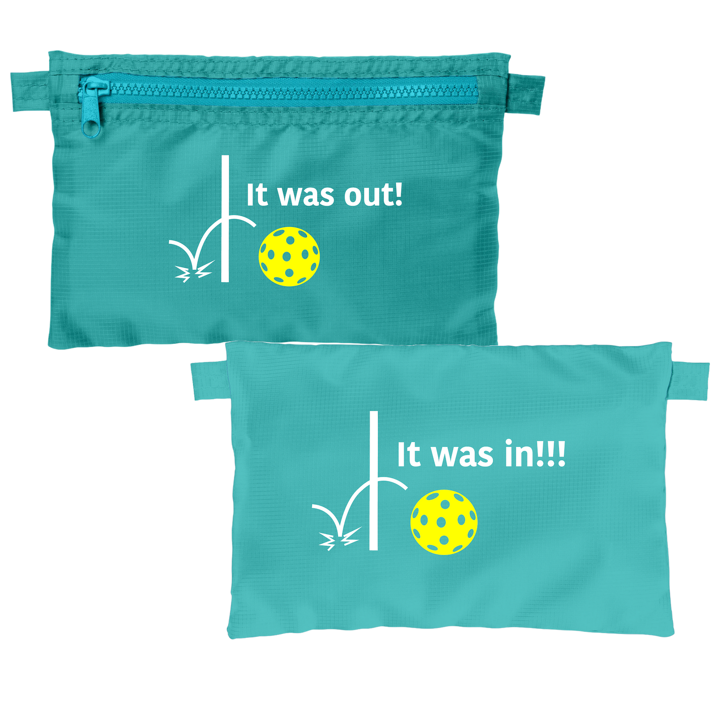 It was out! It was in!!! | Pickleball Cosmetic Stash Pouch Bag | Small Size Court Stash Bag