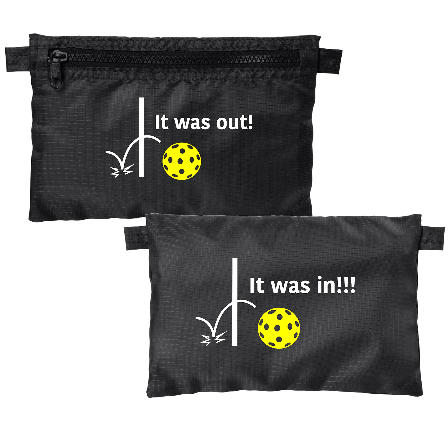 It was out! It was in!!! | Pickleball Cosmetic Stash Pouch Bag | Small Size Court Stash Bag