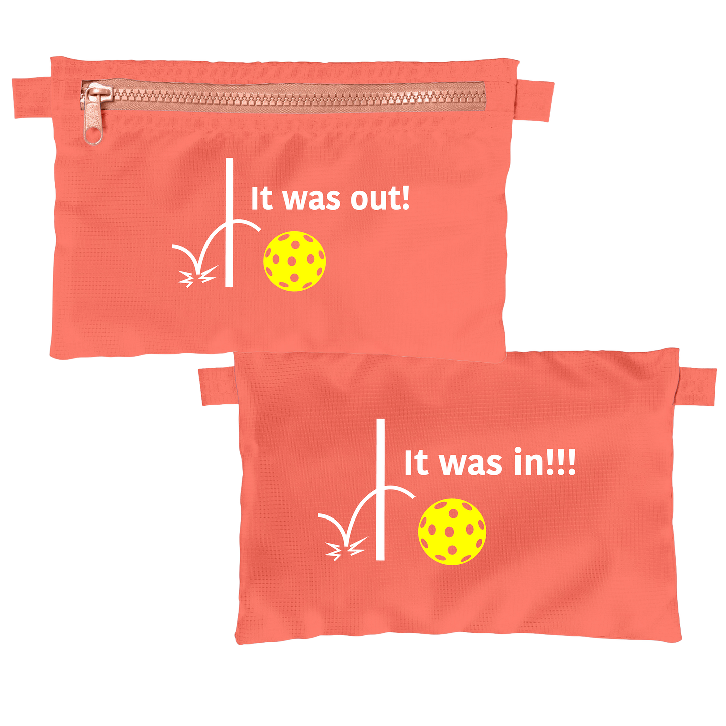 It was out! It was in!!! | Pickleball Cosmetic Stash Pouch Bag | Small Size Court Stash Bag