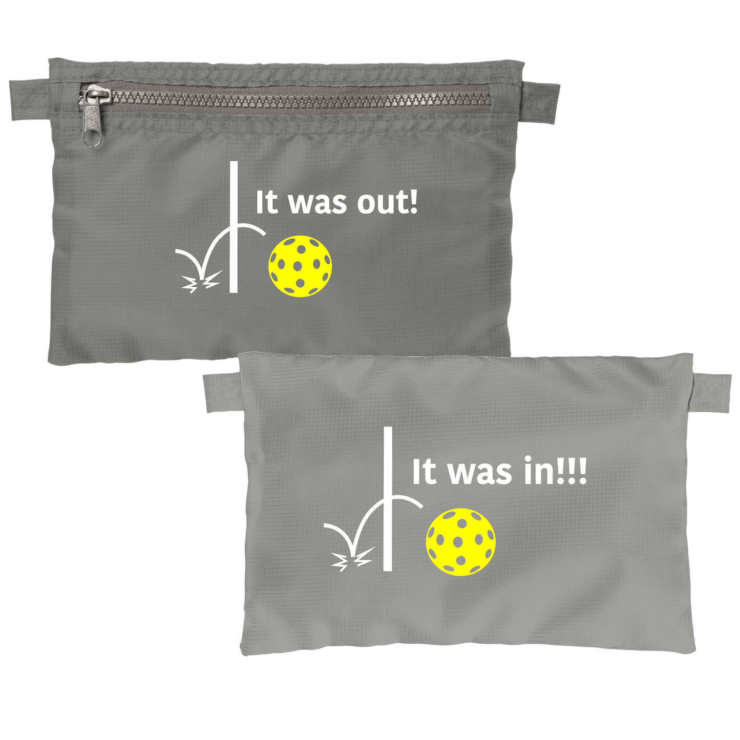 It was out! It was in!!! | Pickleball Cosmetic Stash Pouch Bag | Small Size Court Stash Bag