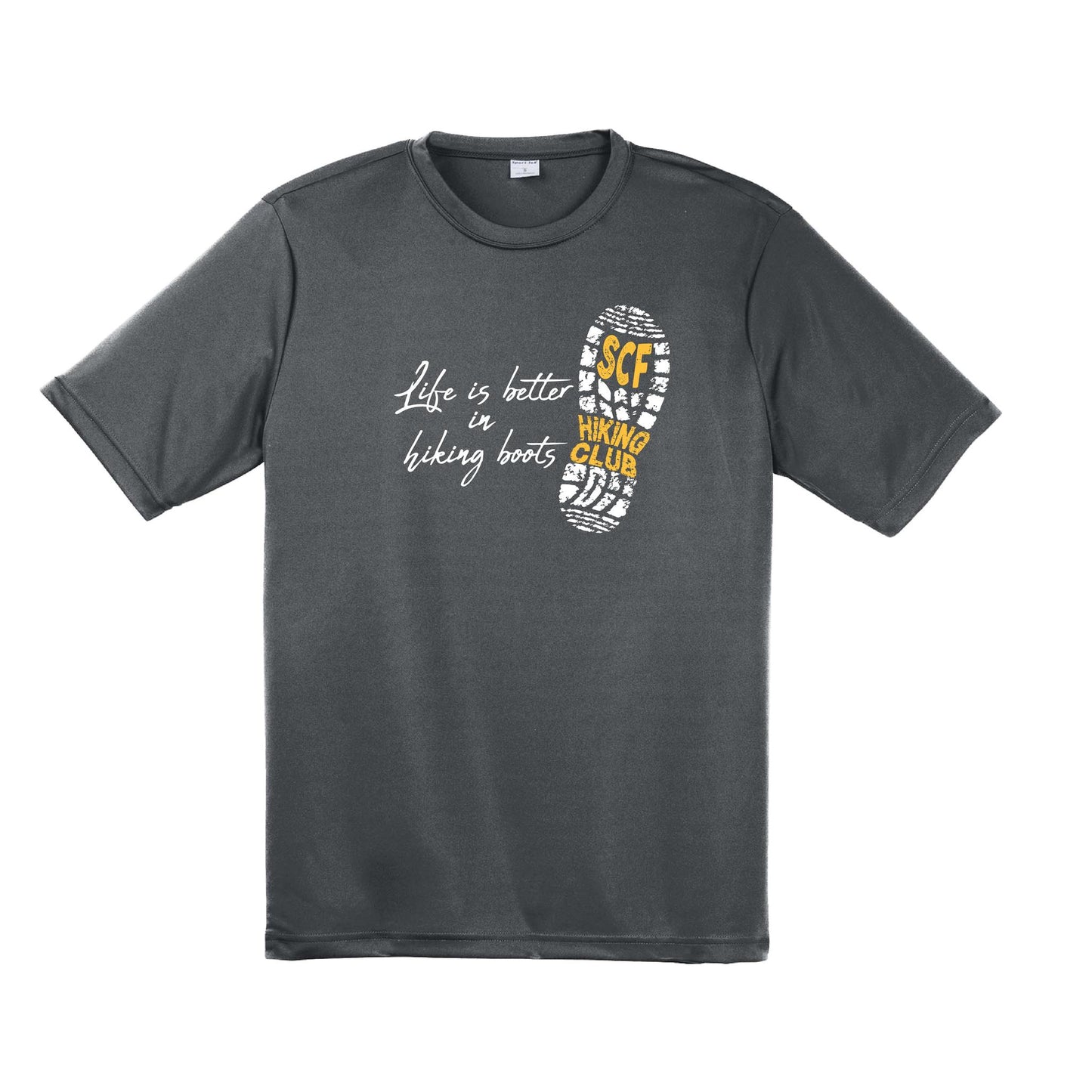 Sun City Festival Hiking Club | Men's Short Sleeve Athletic Performance T-Shirt | 100% Polyester