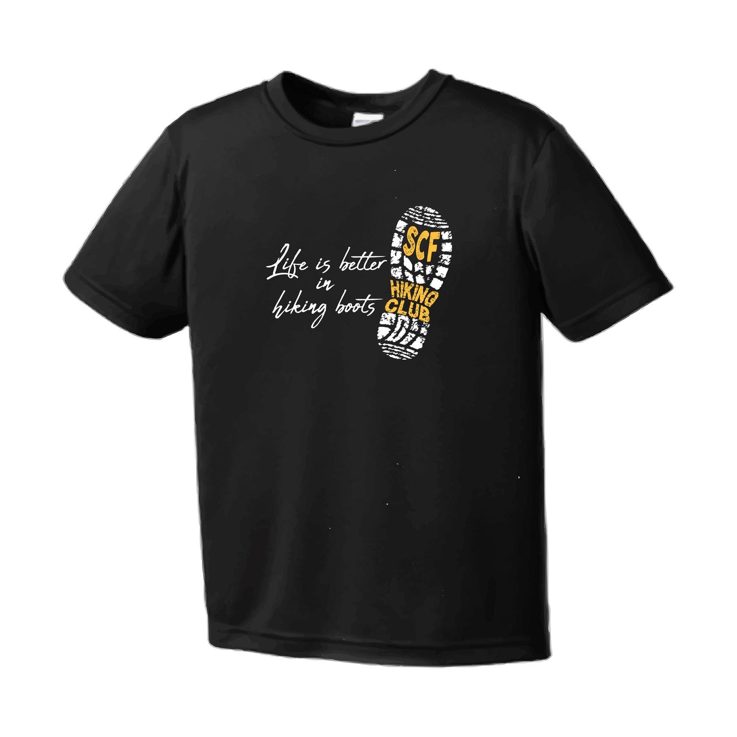 Sun City Festival Hiking Club | Men's Short Sleeve Athletic Performance T-Shirt | 100% Polyester