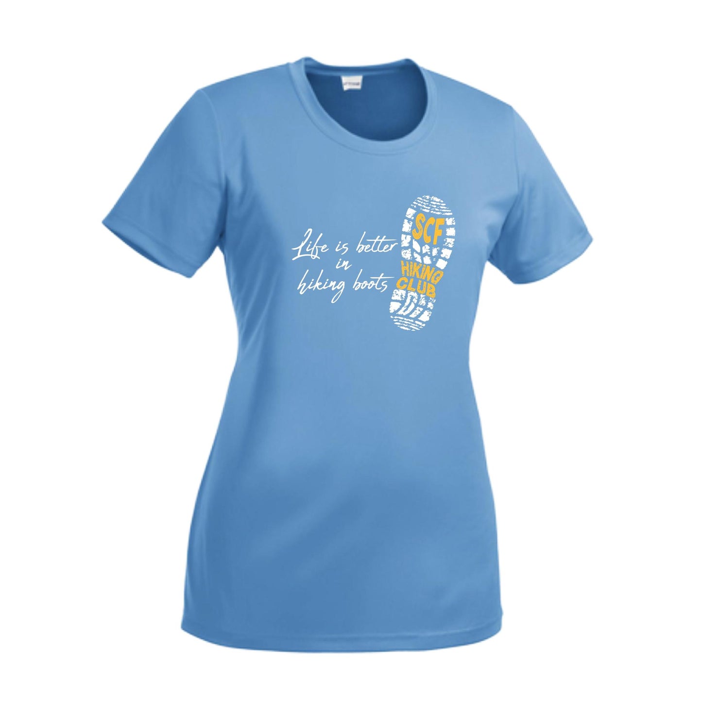 Sun City Festival Hiking Club | Women’s Short Sleeve Crewneck Hiking Performance T-Shirts | 100% Polyester