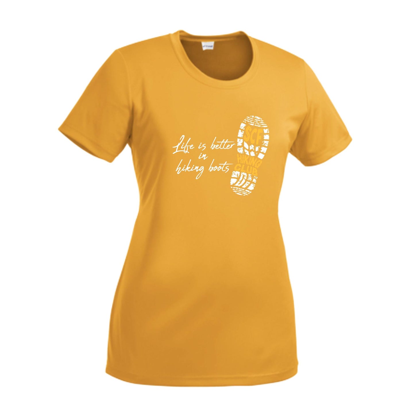Sun City Festival Hiking Club | Women’s Short Sleeve Crewneck Hiking Performance T-Shirts | 100% Polyester