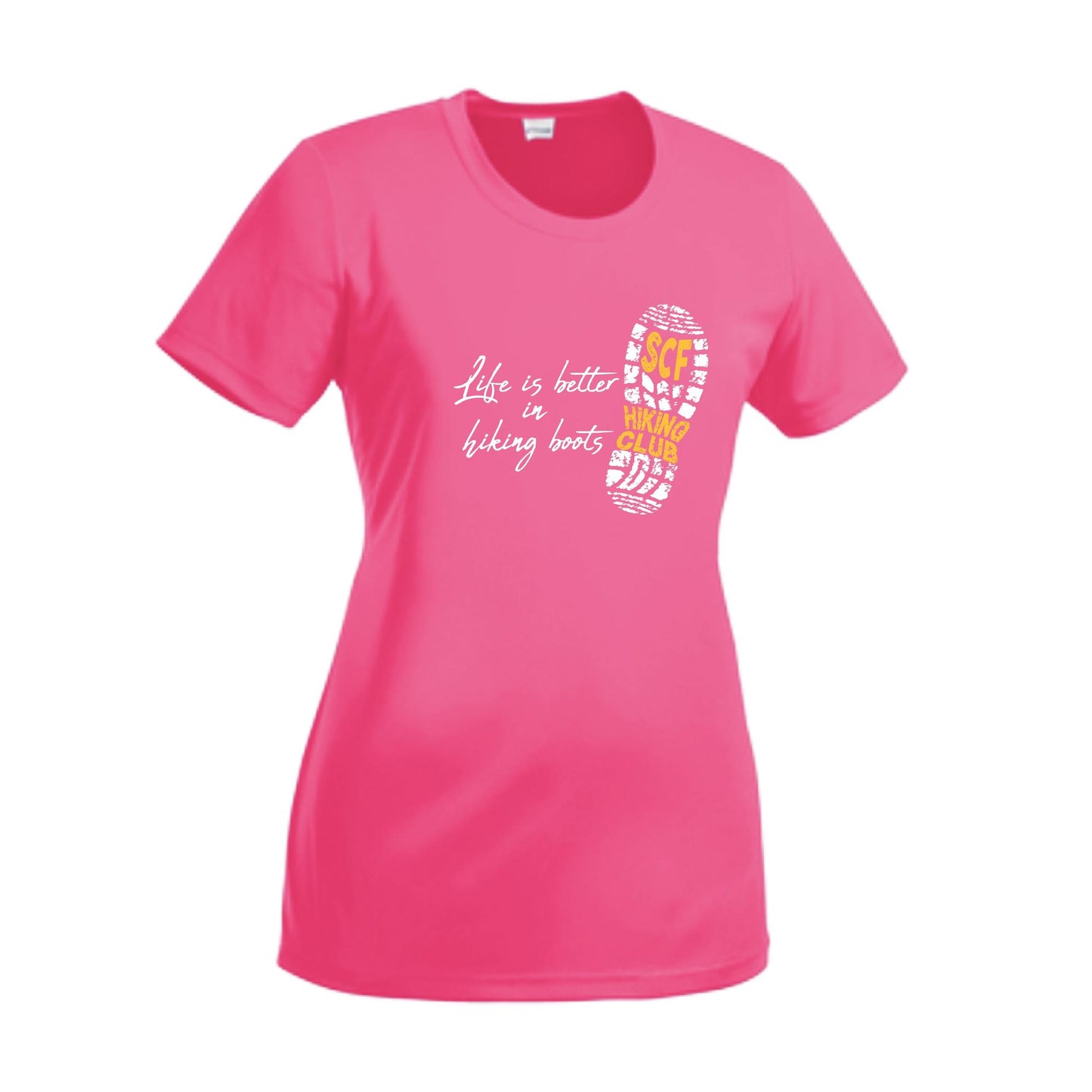 Sun City Festival Hiking Club | Women’s Short Sleeve Crewneck Hiking Performance T-Shirts | 100% Polyester
