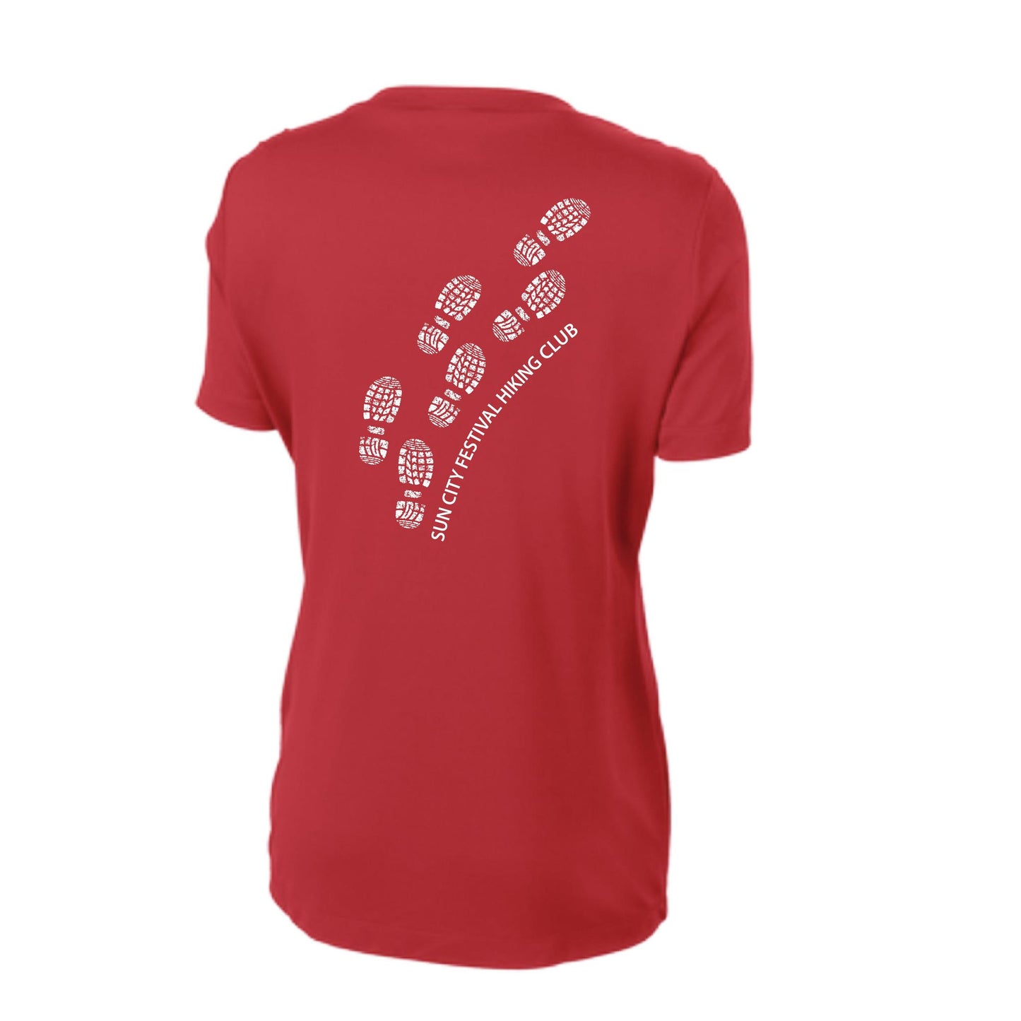 Sun City Festival Hiking Club | Women’s Short Sleeve V-Neck Performance T-Shirt | 100% Polyester
