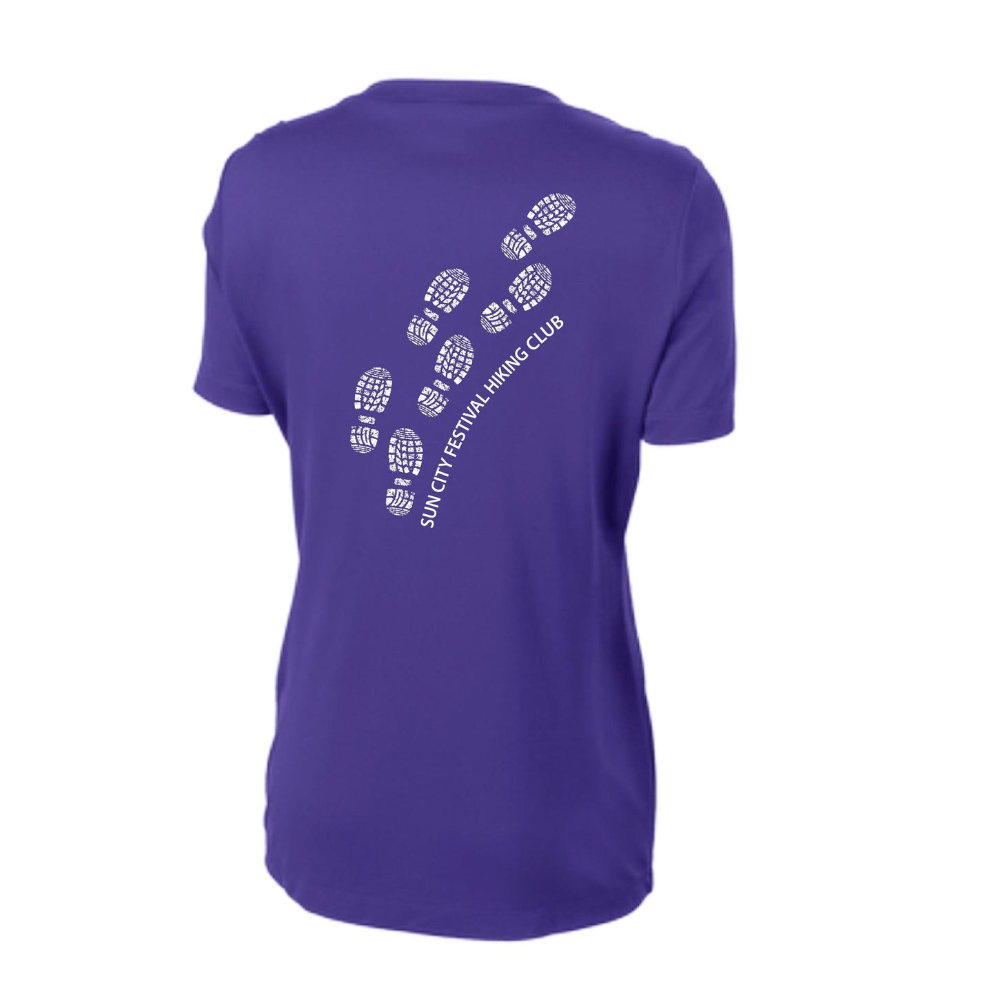 Sun City Festival Hiking Club | Women’s Short Sleeve V-Neck Performance T-Shirt | 100% Polyester