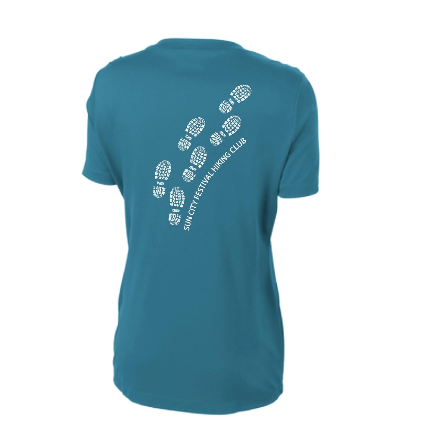 Sun City Festival Hiking Club | Women’s Short Sleeve V-Neck Performance T-Shirt | 100% Polyester