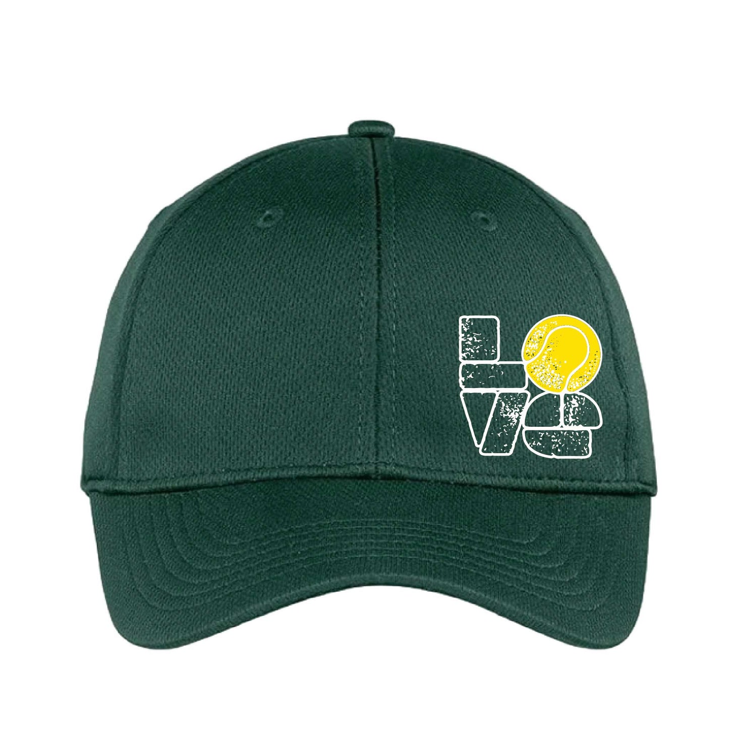 Tennis Love Stacked | Tennis Hat | Moisture-Wicking 100% Polyester