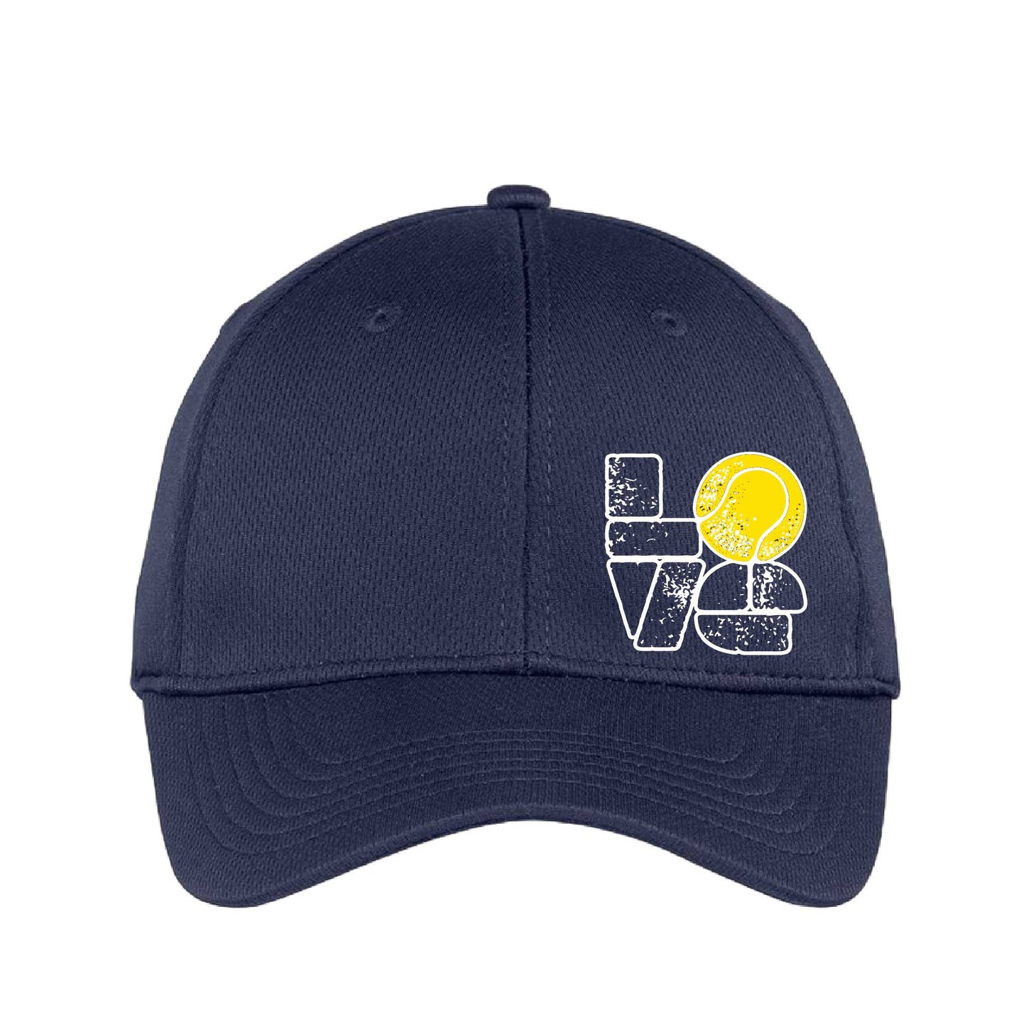 Tennis Love Stacked | Tennis Hat | Moisture-Wicking 100% Polyester