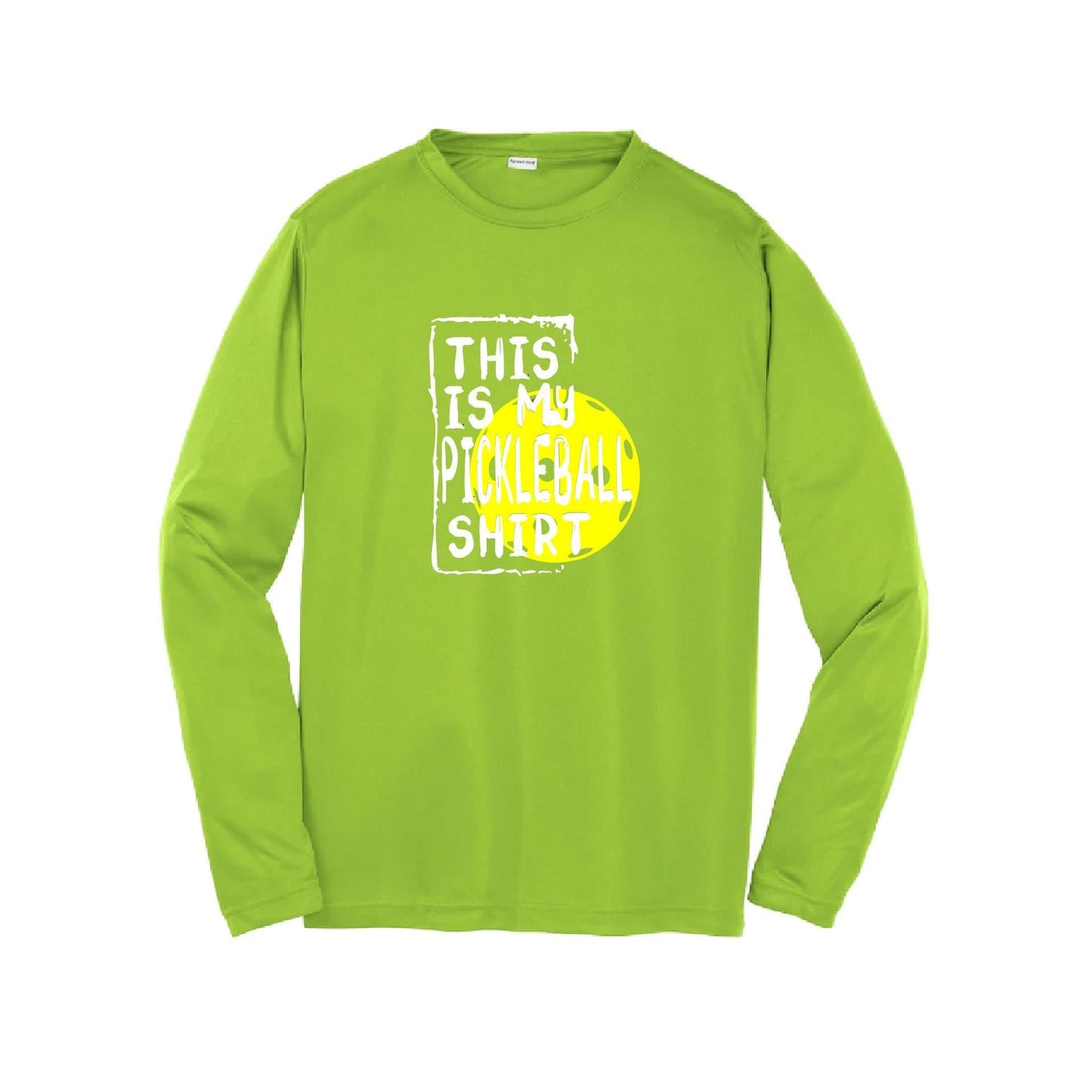 This Is My Pickleball Shirt | Youth Long Sleeve Pickleball Performance T-Shirts | 100% Polyester