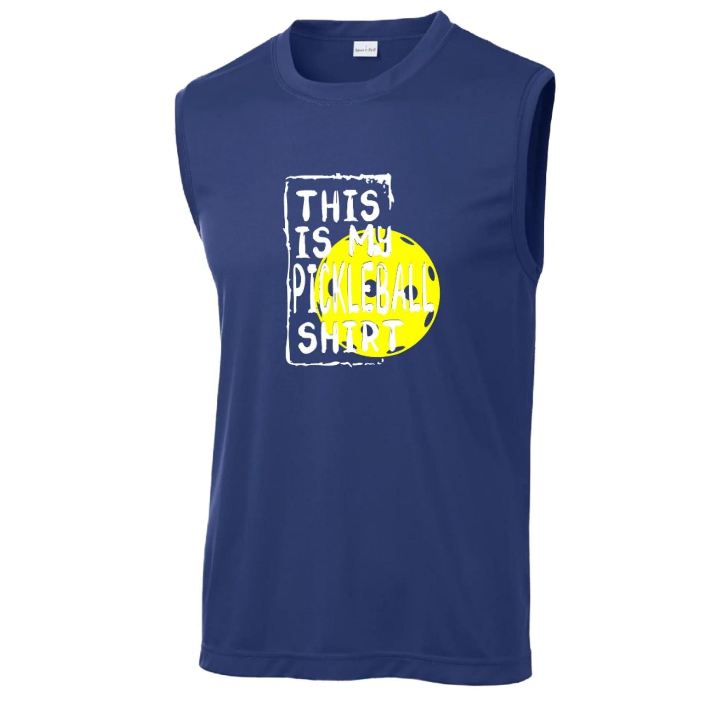 This is my Pickleball Shirt | Men’s Sleeveless Athletic Performance T-Shirts | 100% Polyester