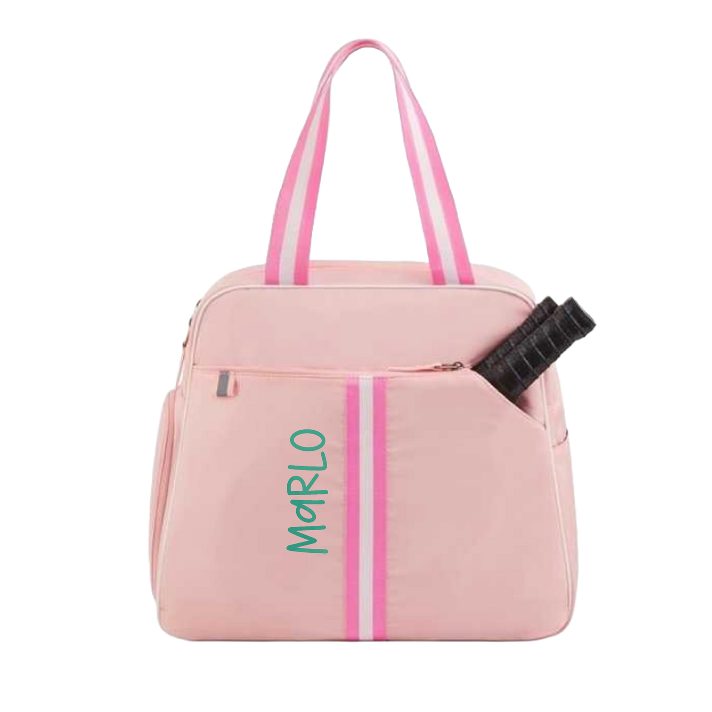 "Timeless" Pink Pickleball Bag (Free Customization) | Pickleball Sports Bag | Medium Size Court Bag