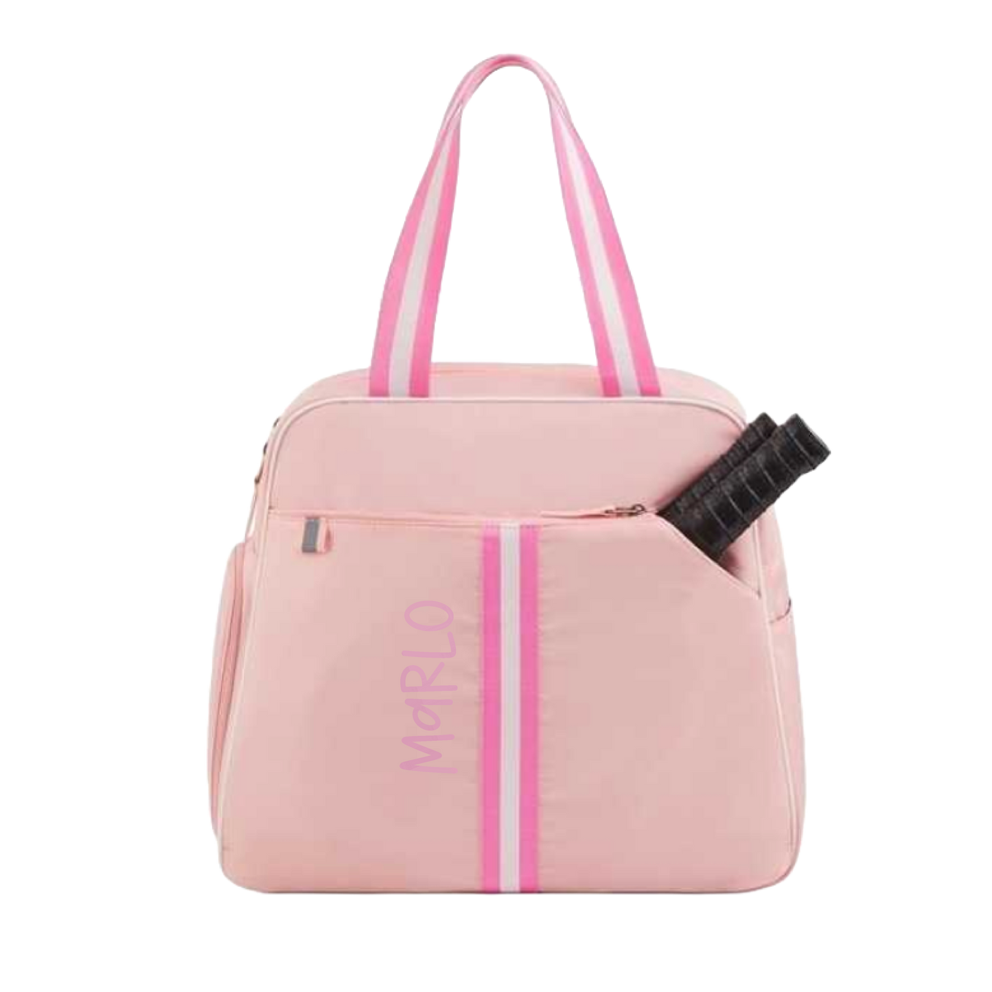 "Timeless" Pink Pickleball Bag (Free Customization) | Pickleball Sports Bag | Medium Size Court Bag