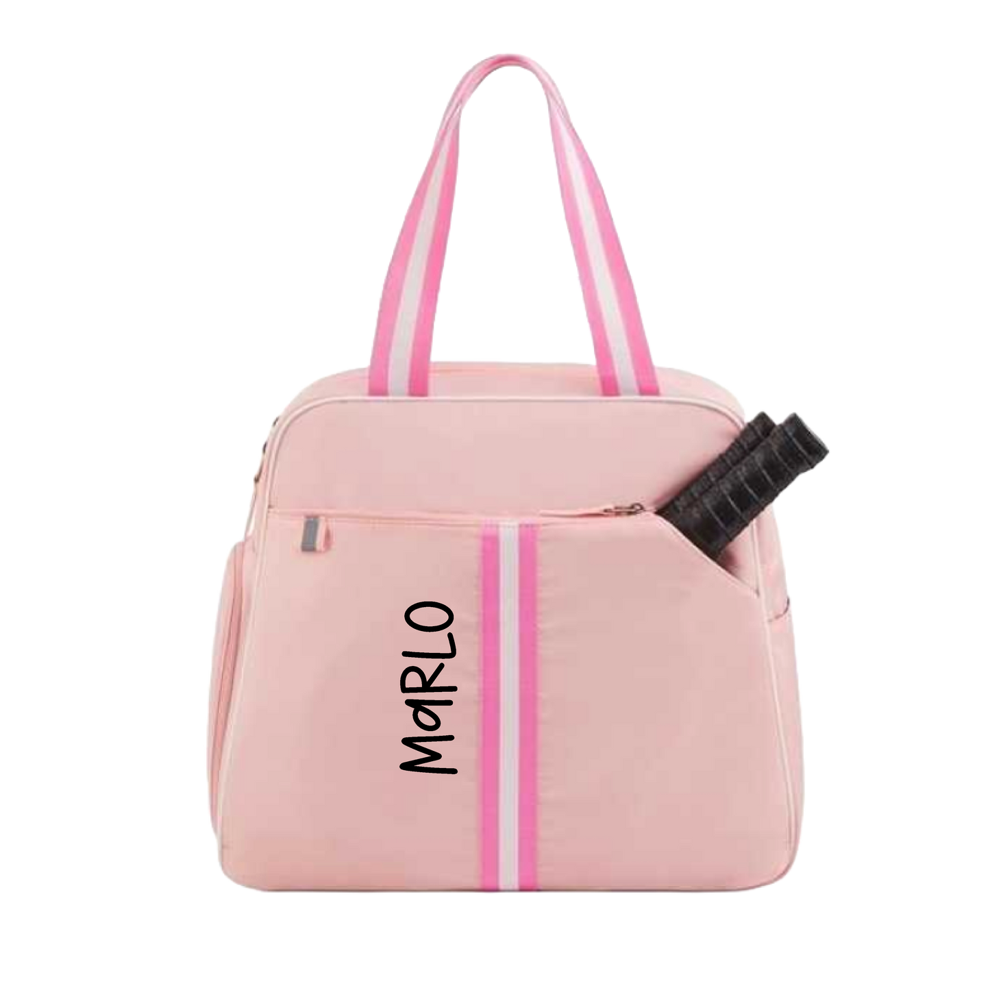 "Timeless" Pink Pickleball Bag (Free Customization) | Pickleball Sports Bag | Medium Size Court Bag