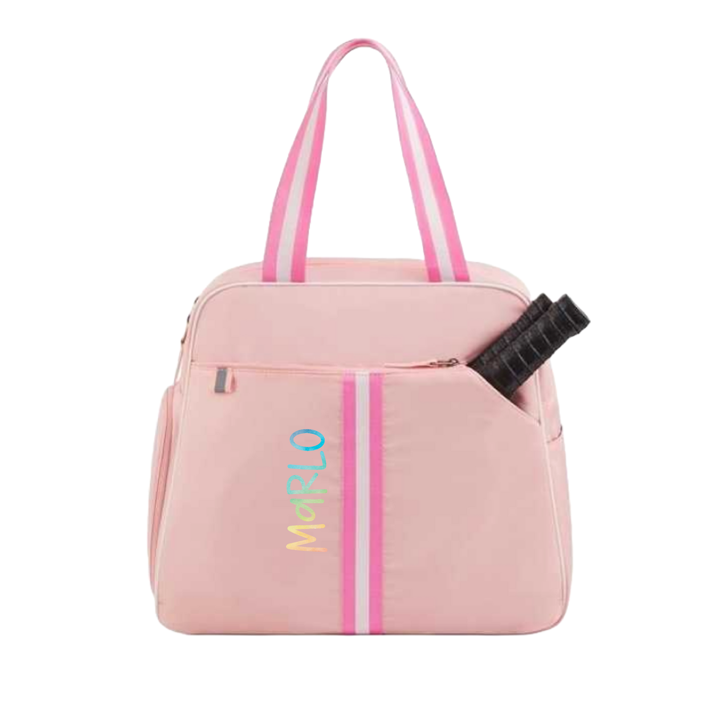 "Timeless" Pink Pickleball Bag (Free Customization) | Pickleball Sports Bag | Medium Size Court Bag