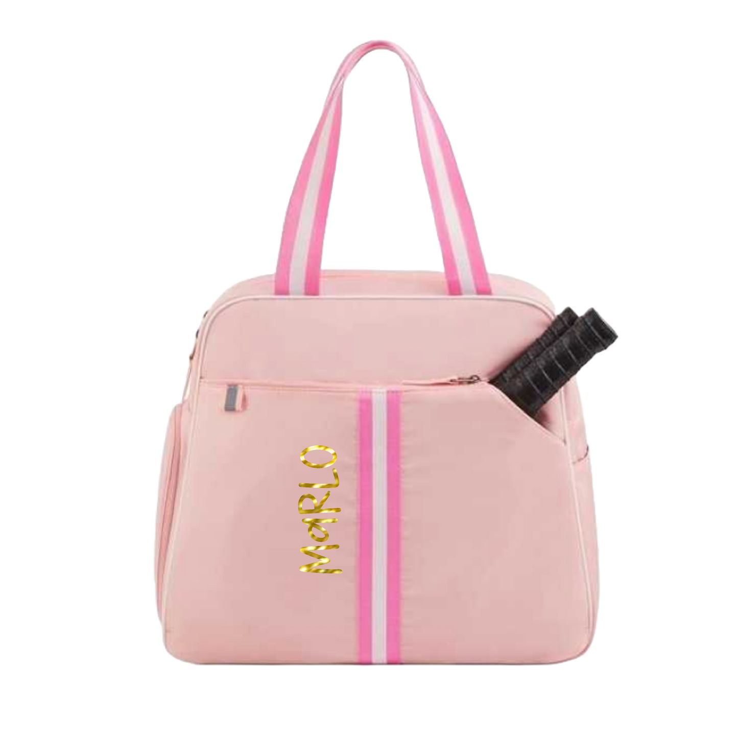 "Timeless" Pink Pickleball Bag (Free Customization) | Pickleball Sports Bag | Medium Size Court Bag