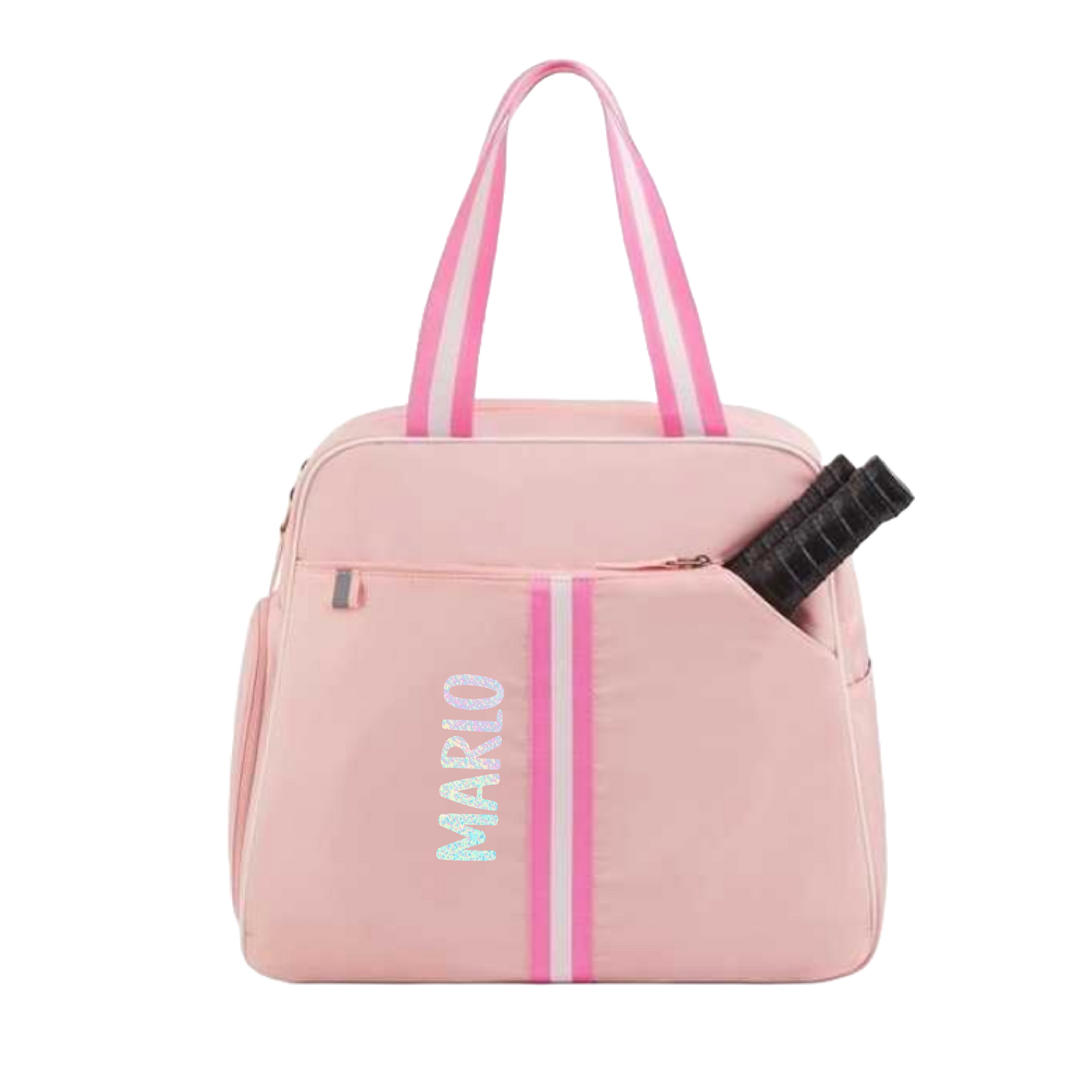 "Timeless" Pink Pickleball Bag (Free Customization) | Pickleball Sports Bag | Medium Size Court Bag