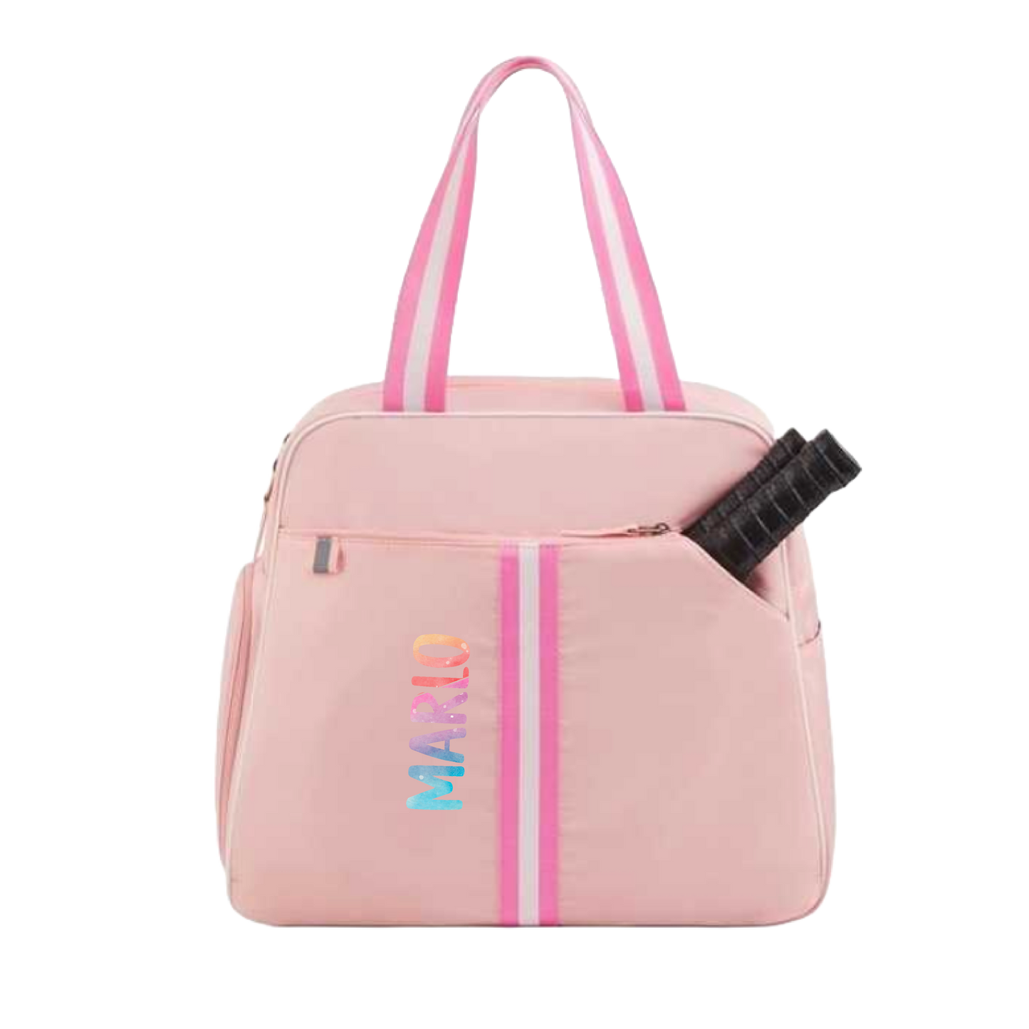 "Timeless" Pink Pickleball Bag (Free Customization) | Pickleball Sports Bag | Medium Size Court Bag